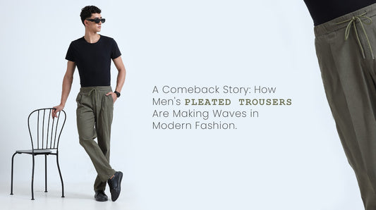 Mens Pleated Trousers