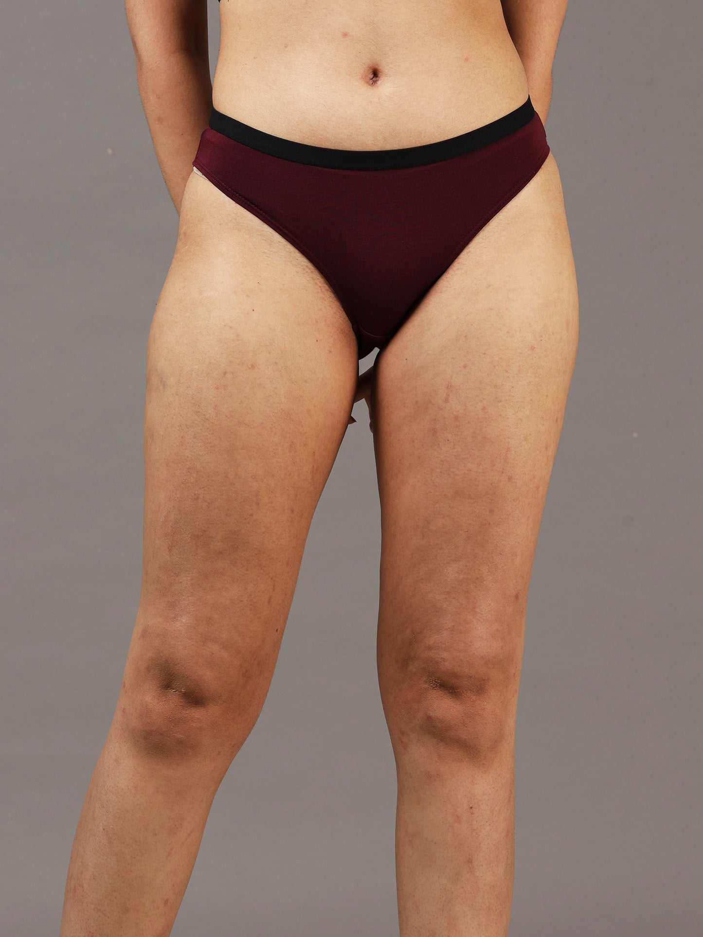 Maroon Masseto Bikini Bottoms for Women