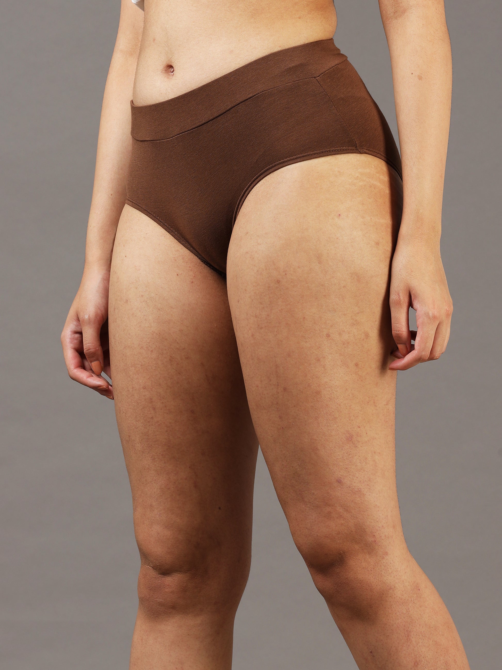 Chicori Pine Brown Womens Hipster Underwear