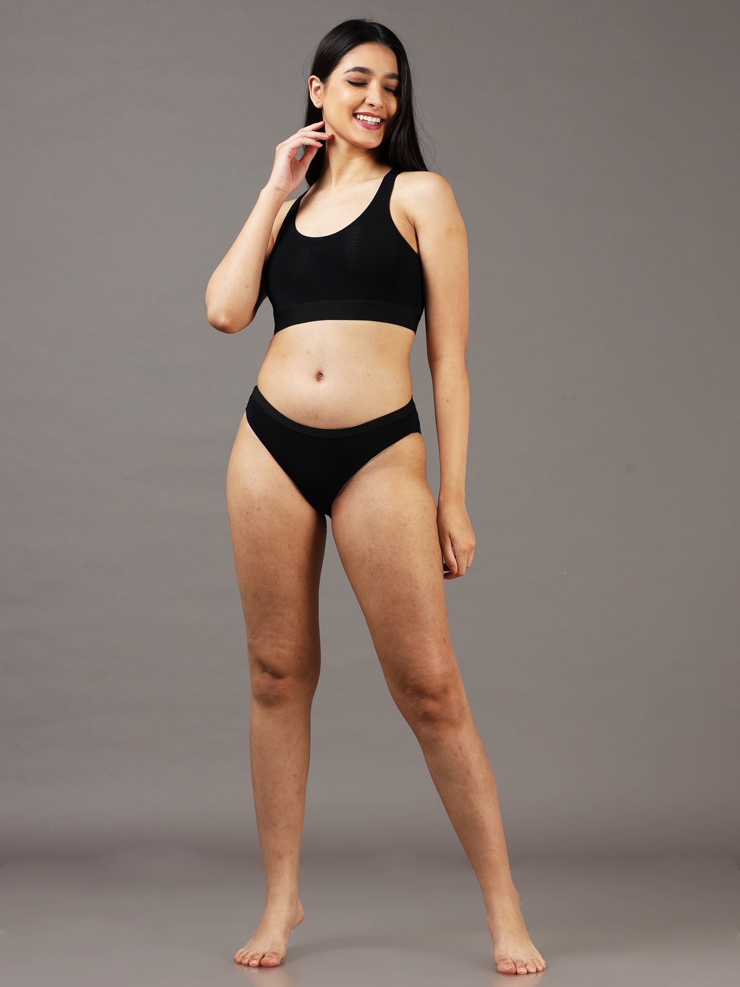 Midnight Black Bikini Bottoms for Women