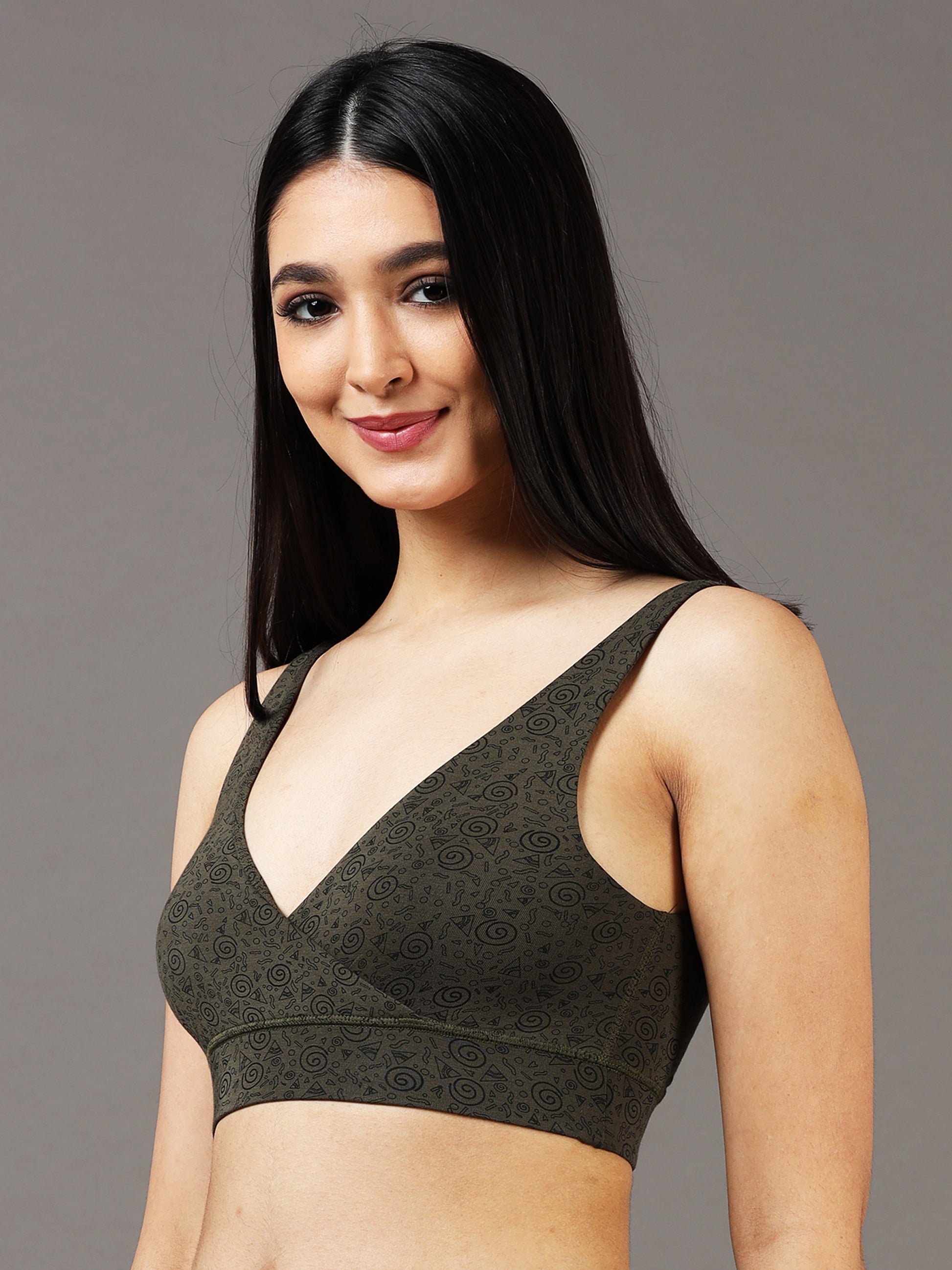 Juniper Ring Front Cross Bralette for Women