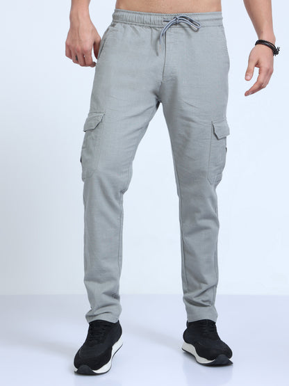 Light Green Linen Fabric Pants for Men