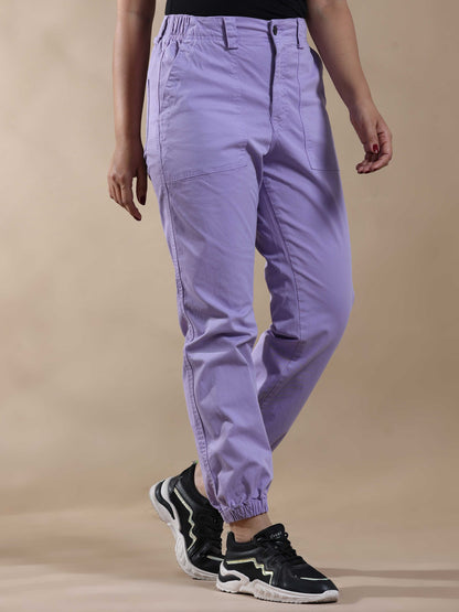 Vintage Lilac Latest Joggers for Ladies