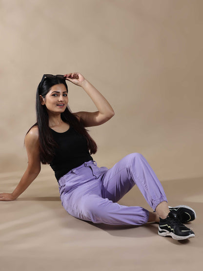 Vintage Lilac Latest Joggers for Ladies