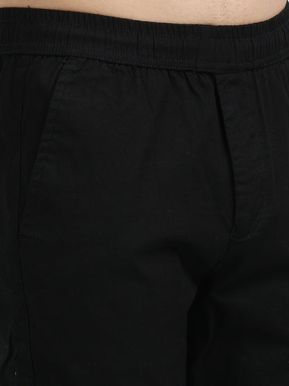 Lazy Linen Comfy Mens Black Trousers