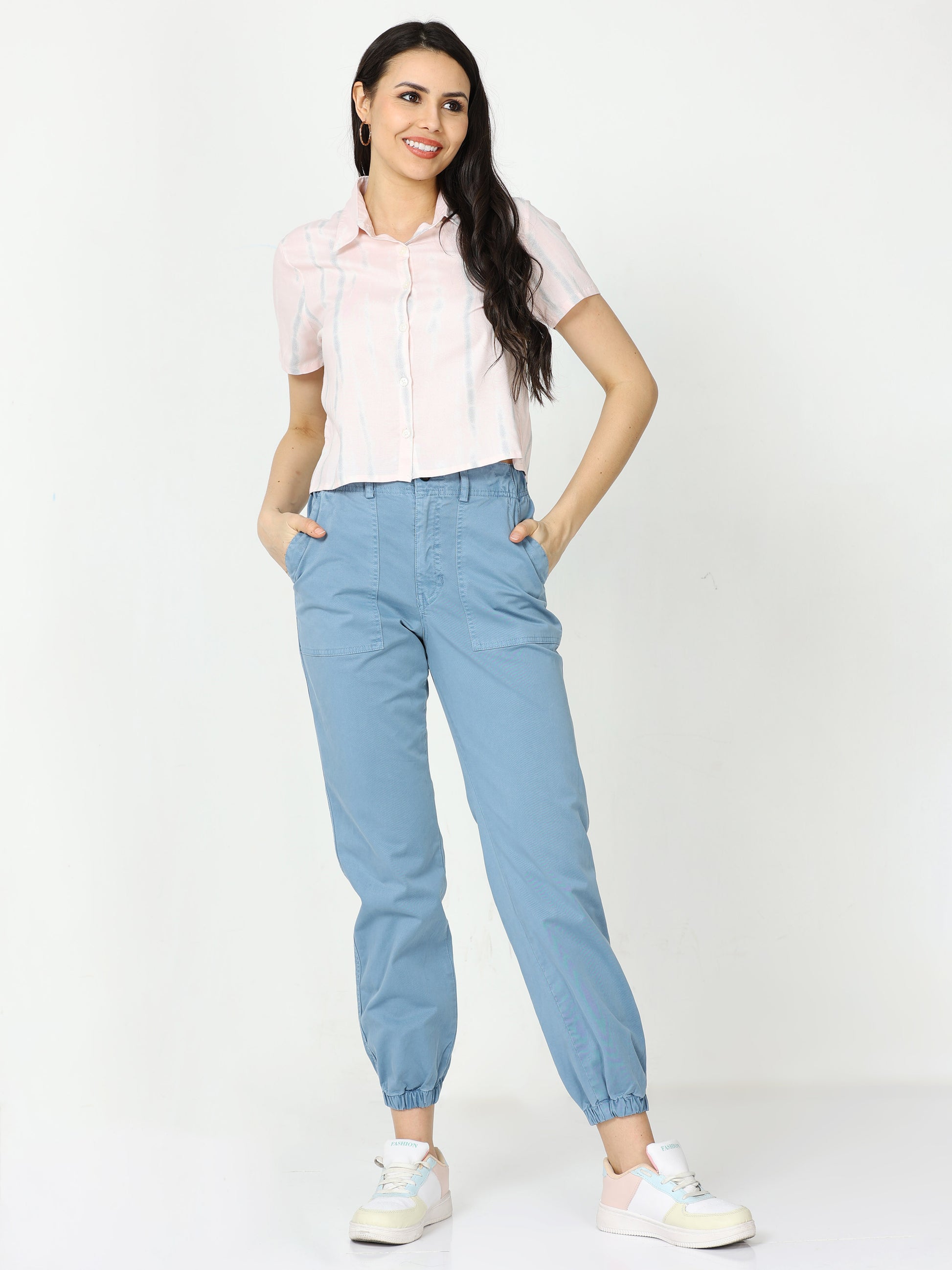 Vintage Ink Jogger Trousers For Women