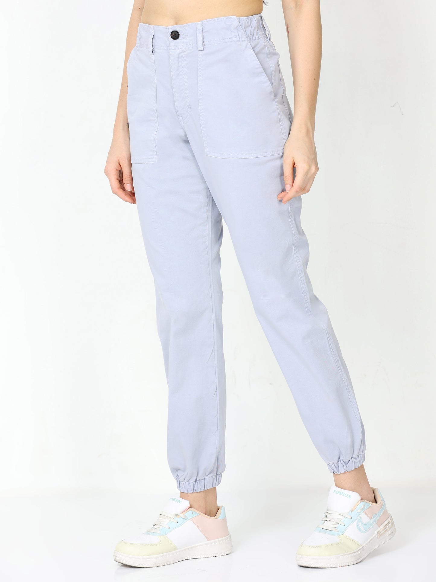 Vintage Blue Stone Jogger Pants For Women