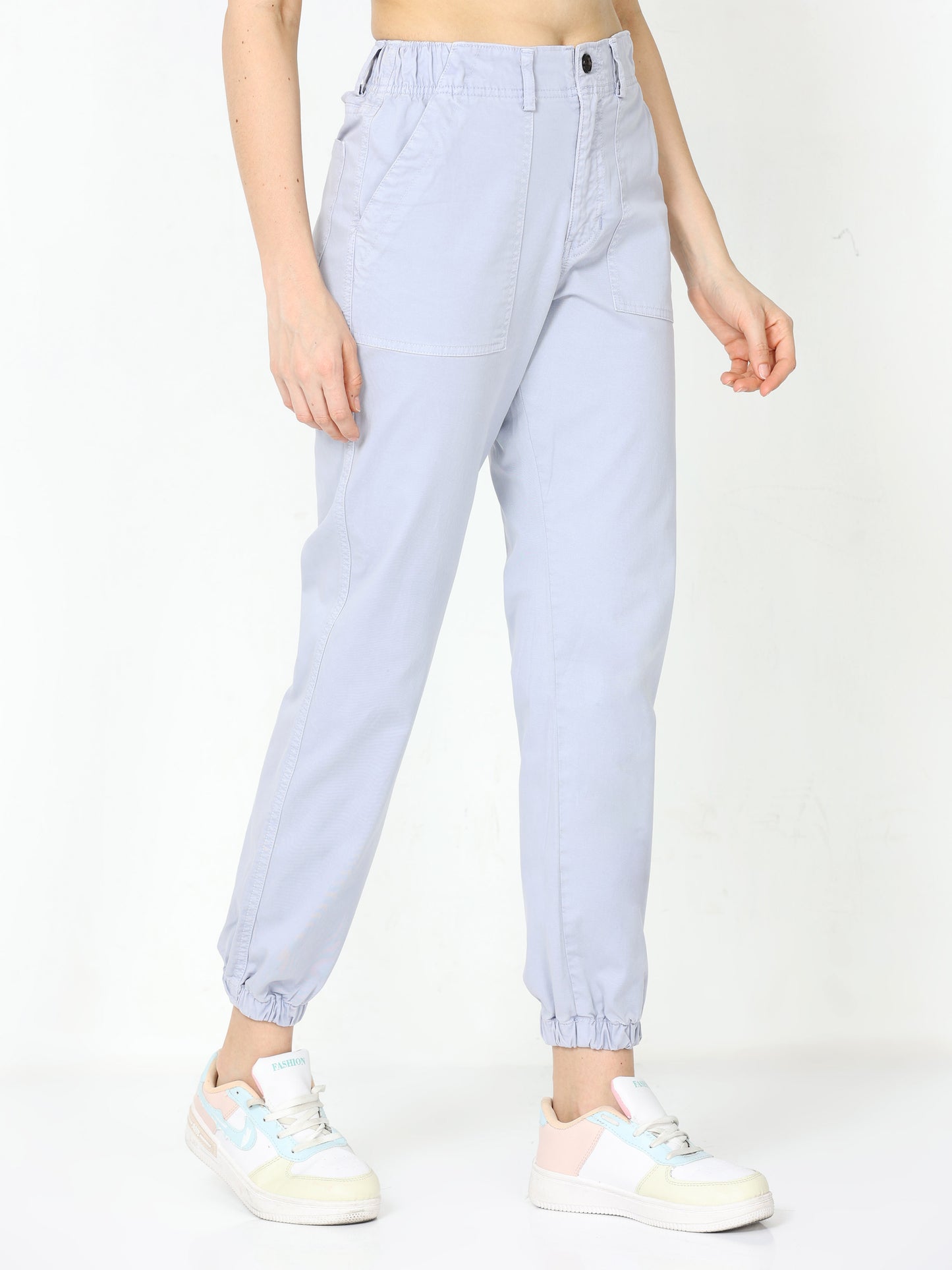 Vintage Blue Stone Jogger Pants For Women