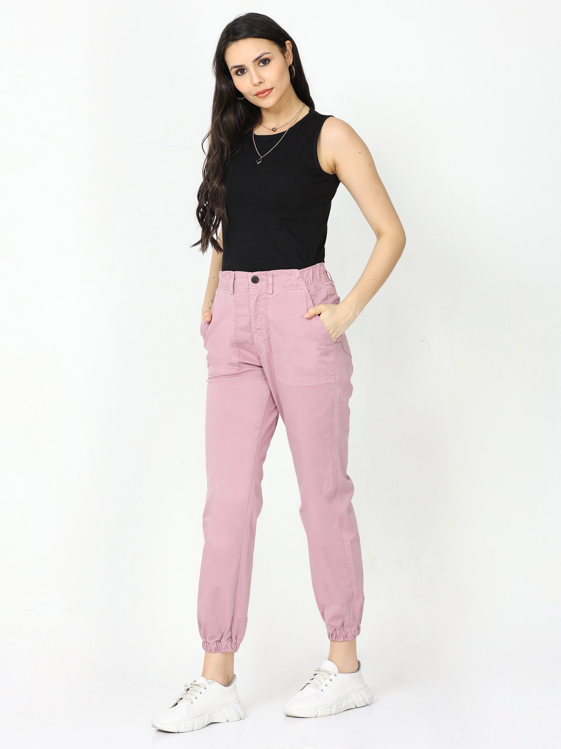 Vintage Pink Jogger Pant For Women