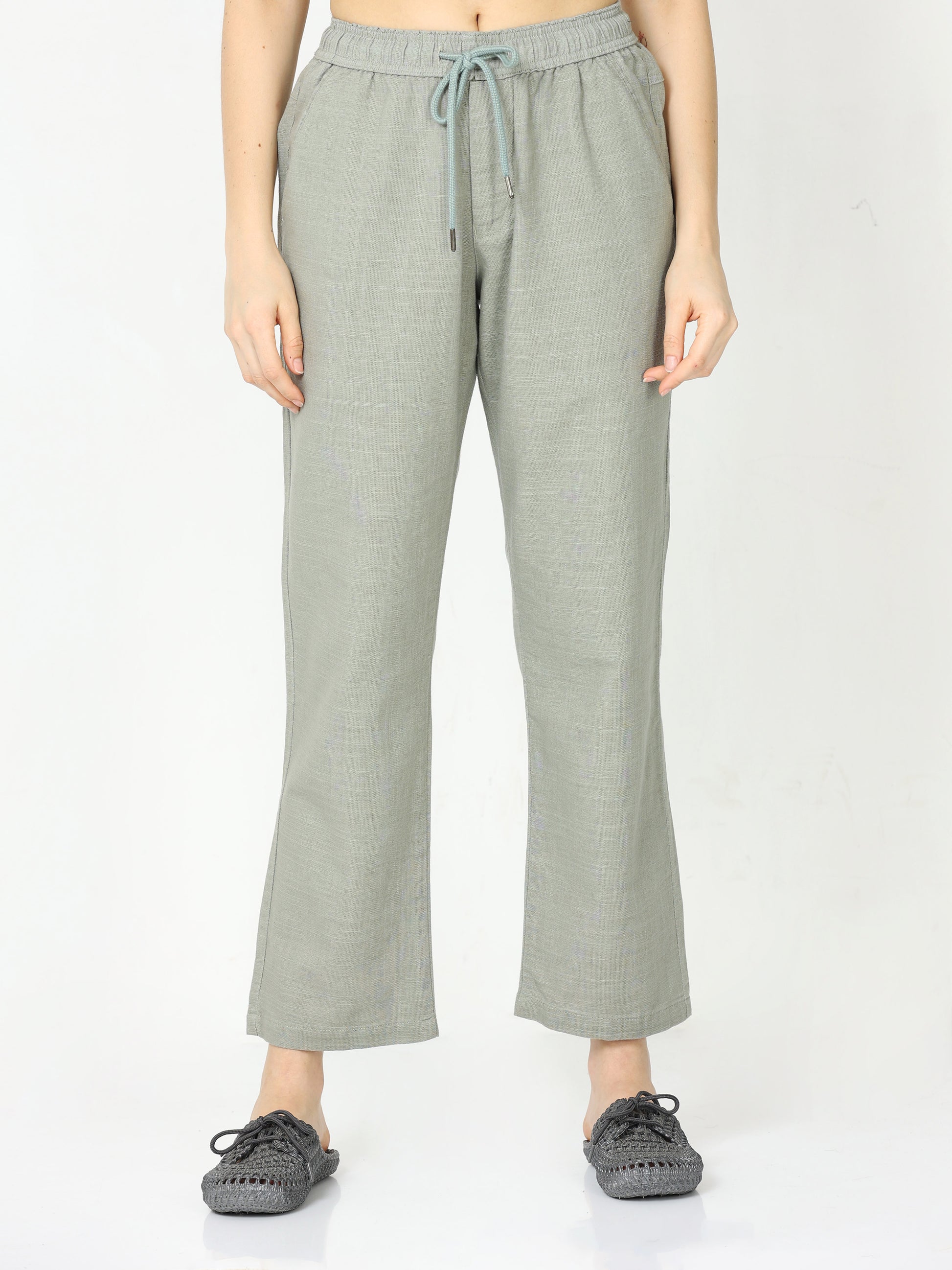 Stone Lazy Linen Pants For Women