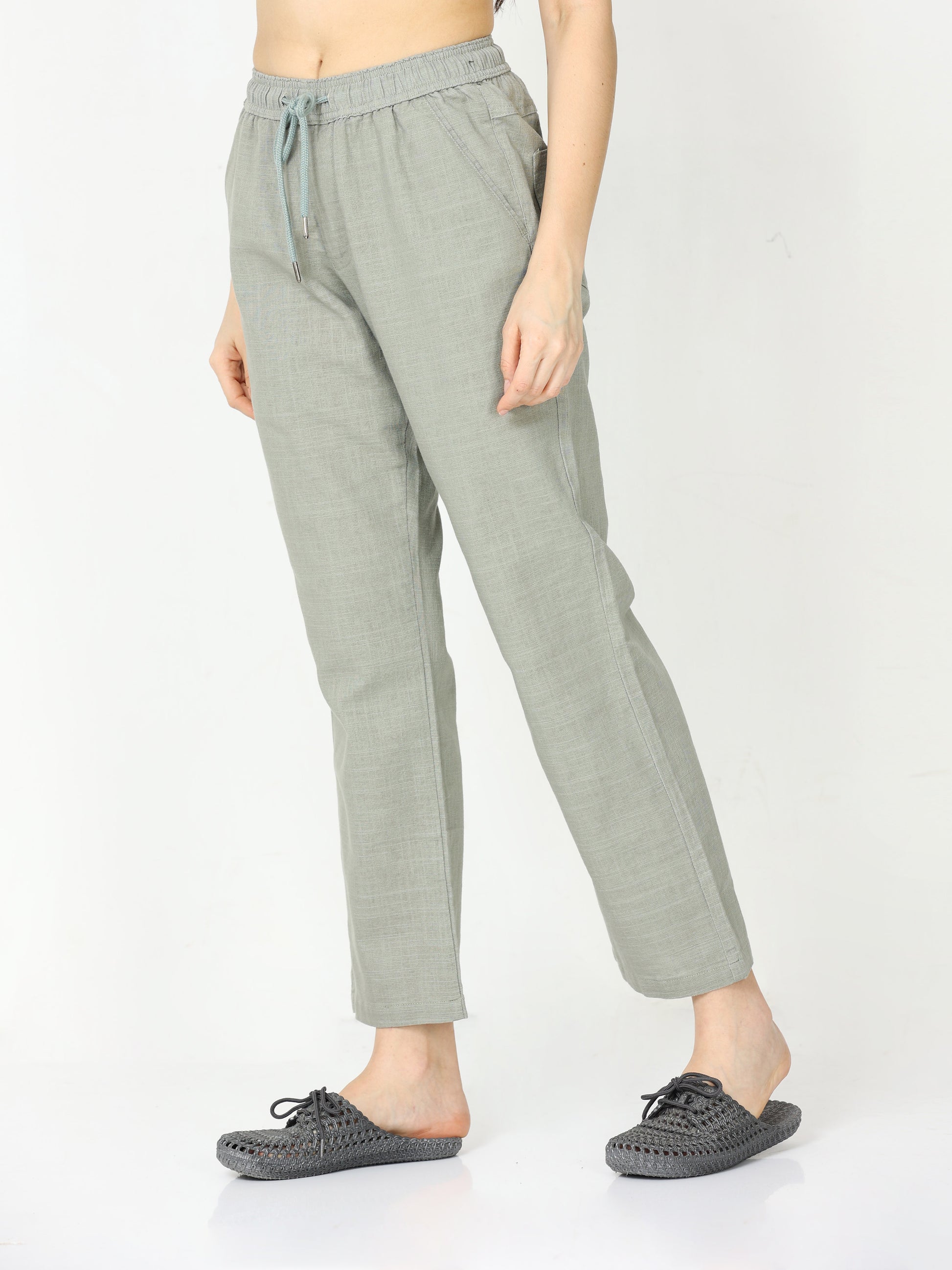 Stone Lazy Linen Pants For Women