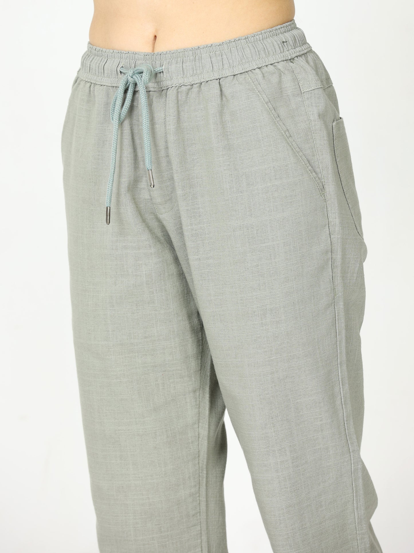 Stone Lazy Linen Pants For Women