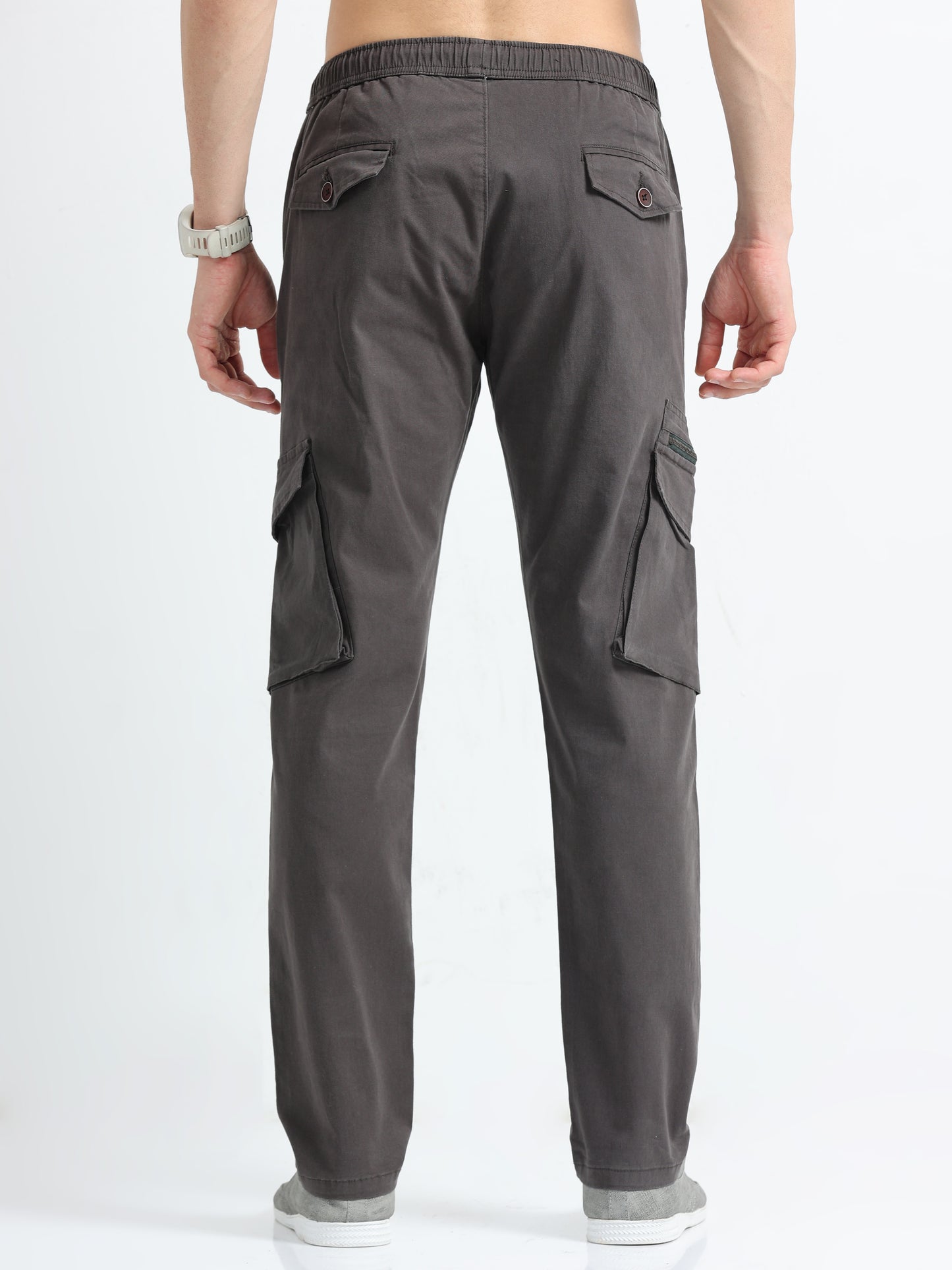 Zipper Cargo Pants Grey for Men