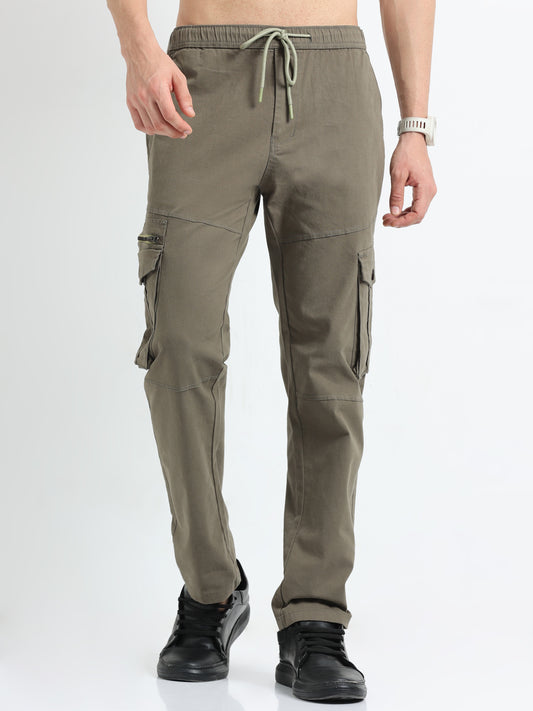 Lt Olive Cargo Pants Mens