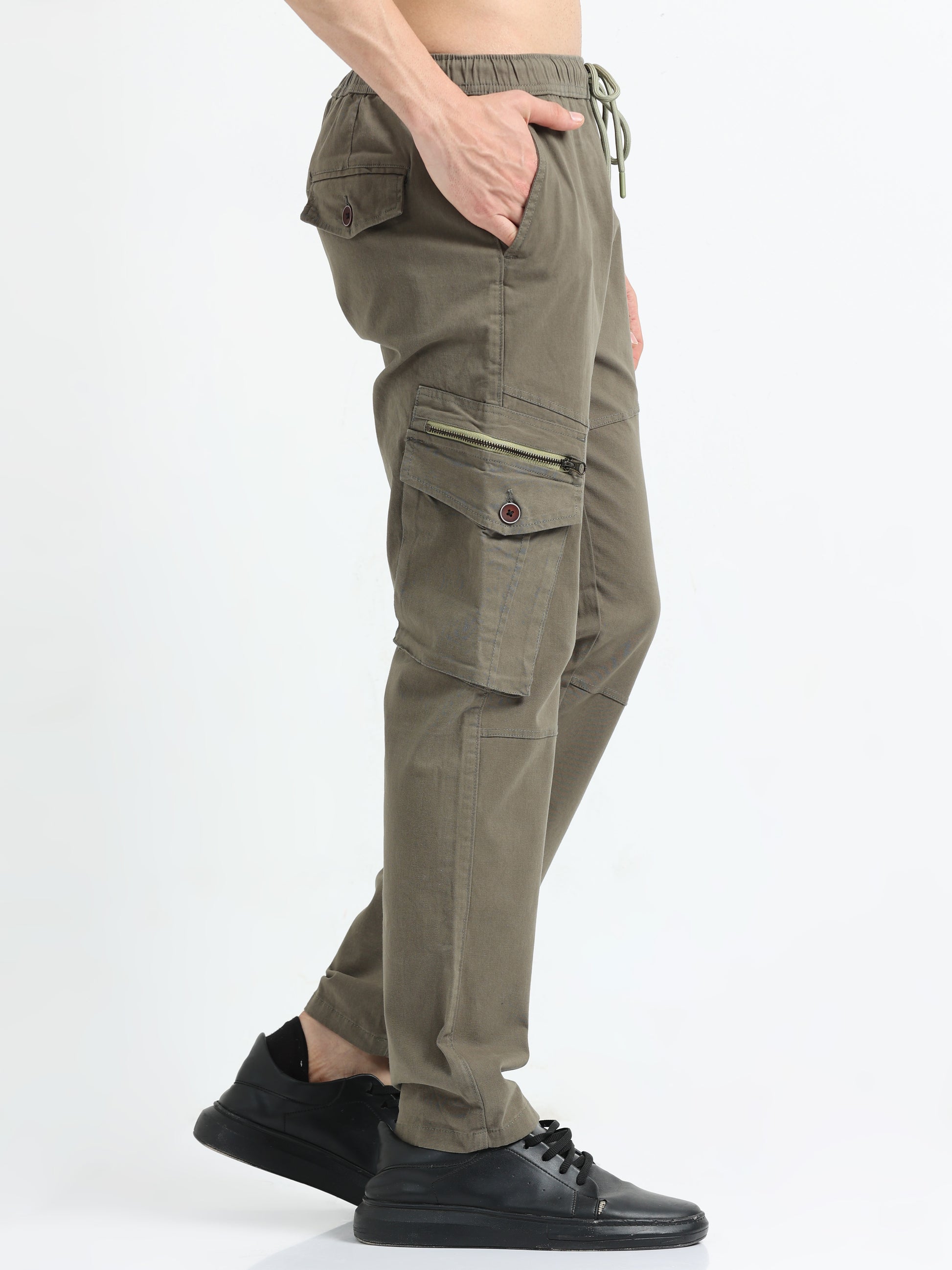 Lt Olive Cargo Pants Mens