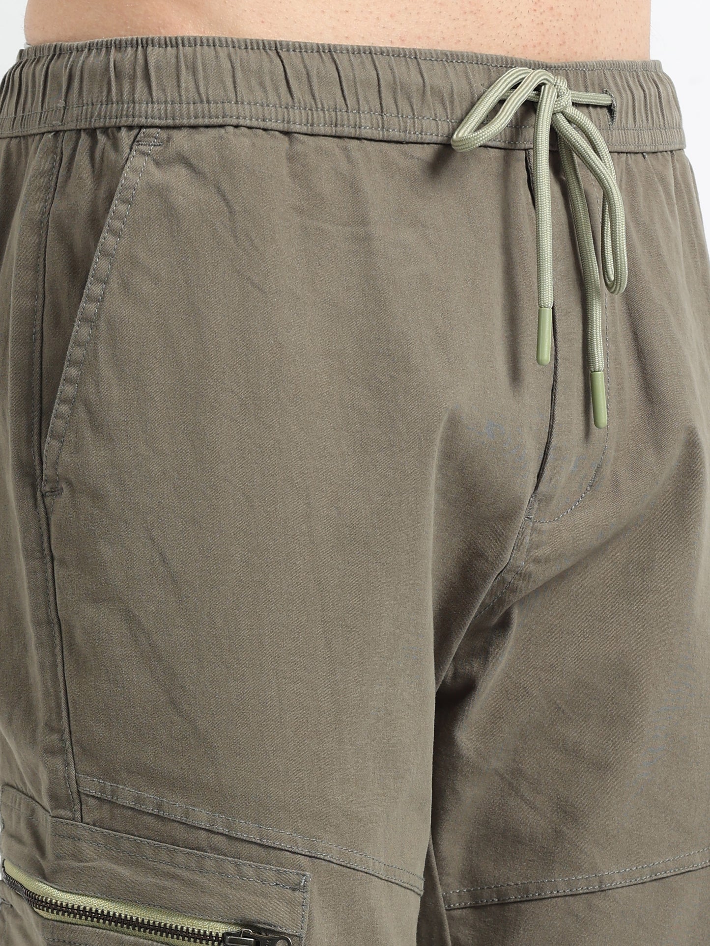 Lt Olive Cargo Pants Mens