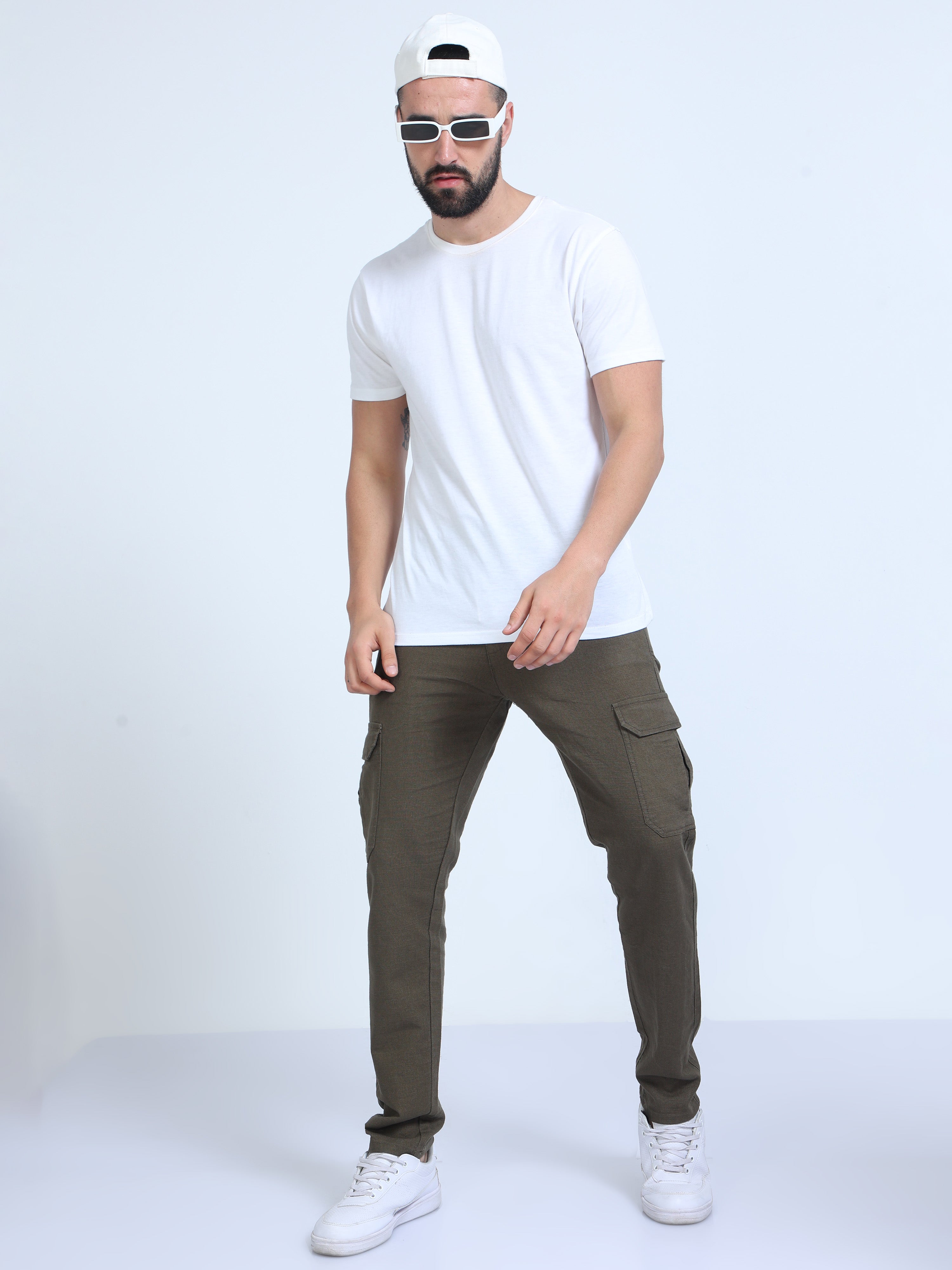 Plus Size Men's Cool Casual Solid Multi pocket Cargo Pants - Temu