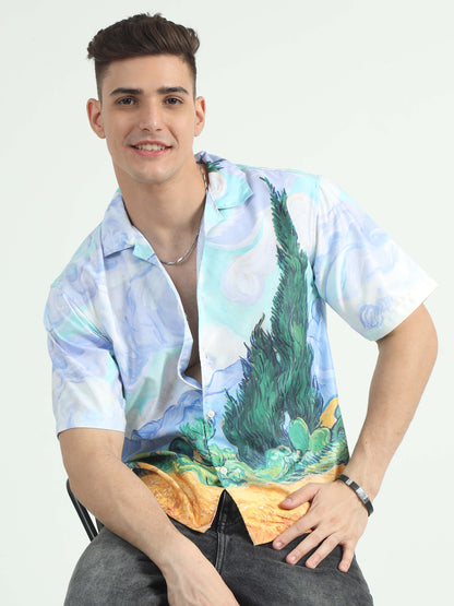 Plantain Leaf Oversized Shirt Men