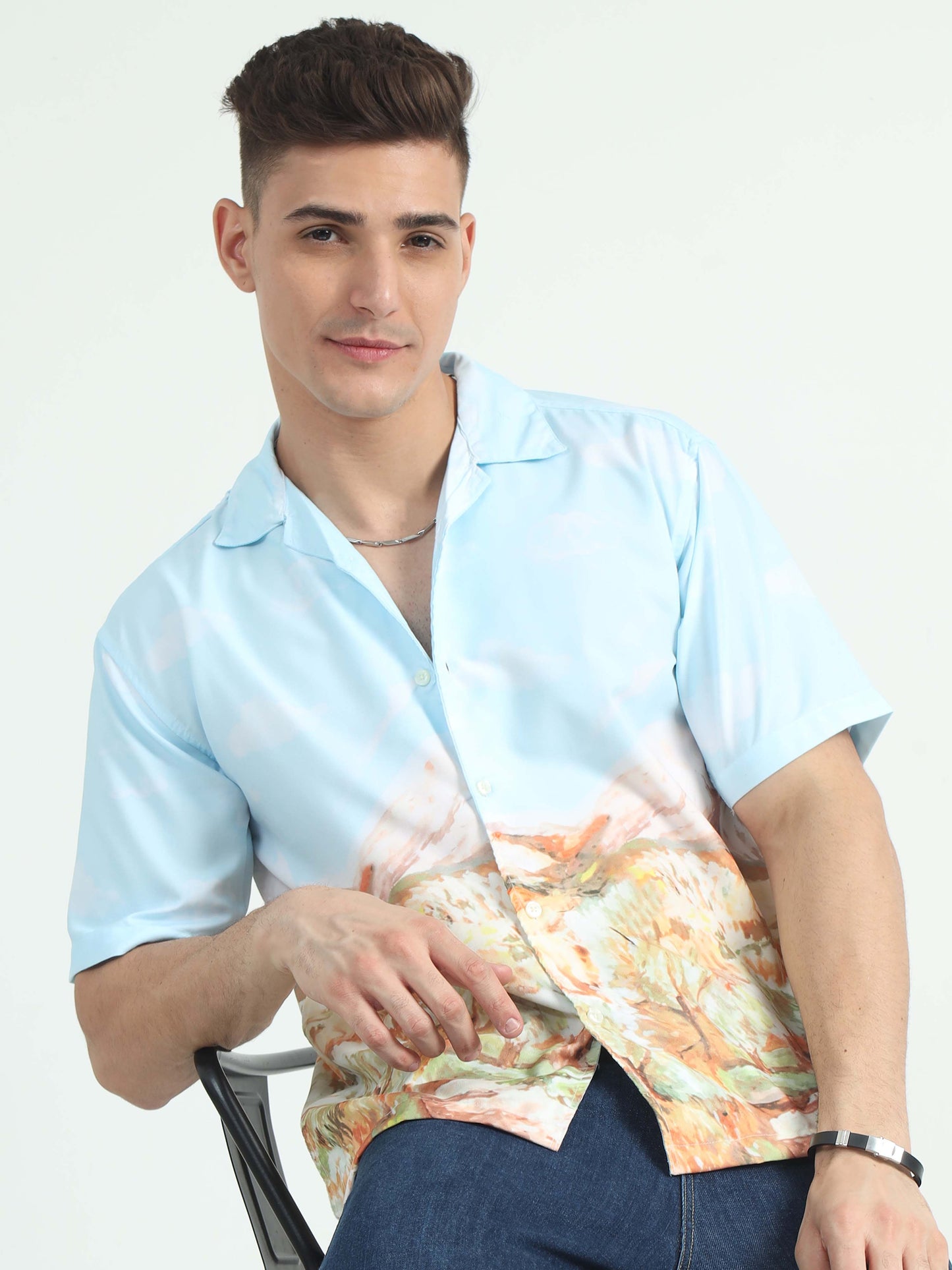 Abstract Terrain Shirt For Men