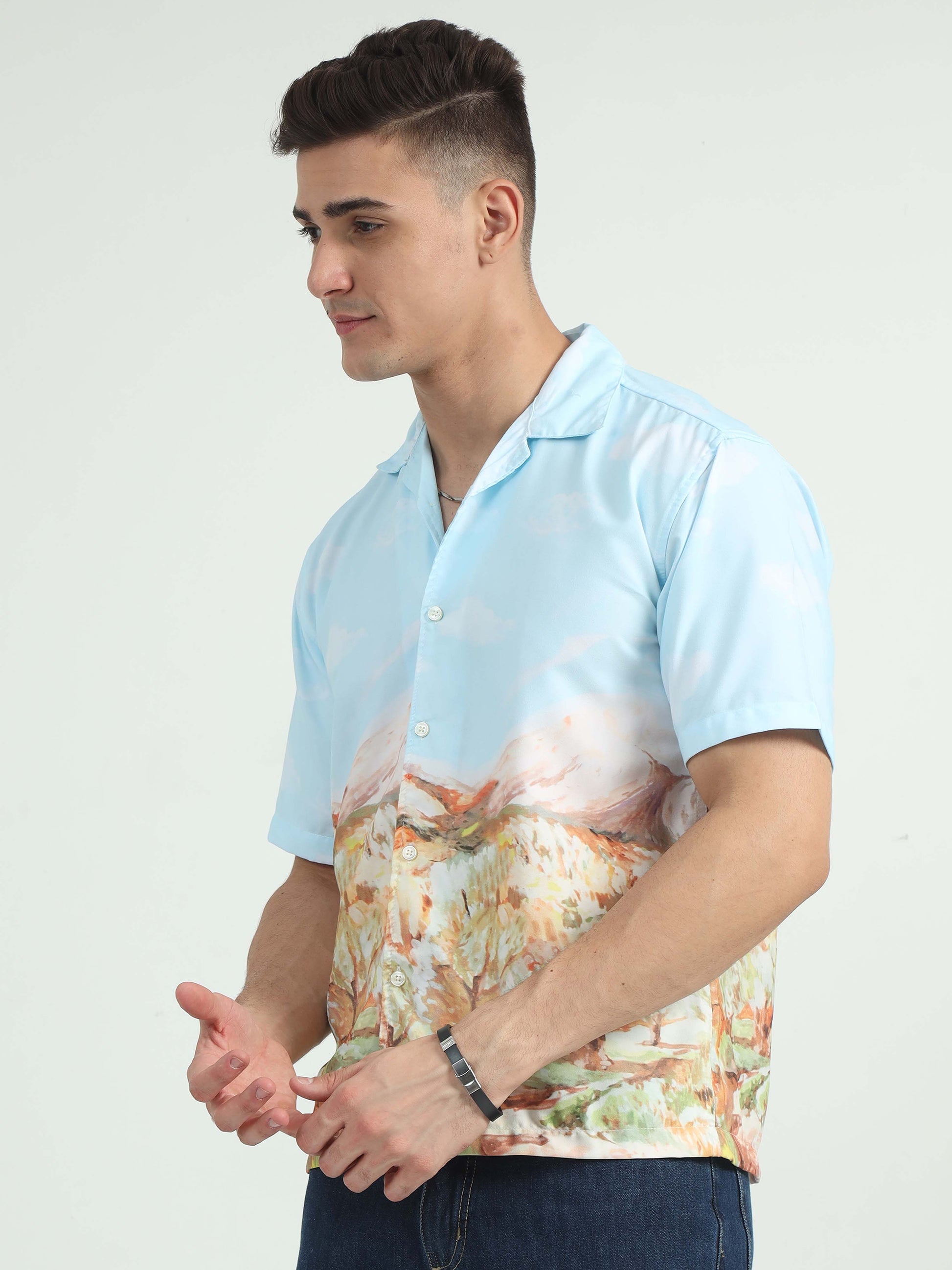 Abstract Terrain Shirt For Men