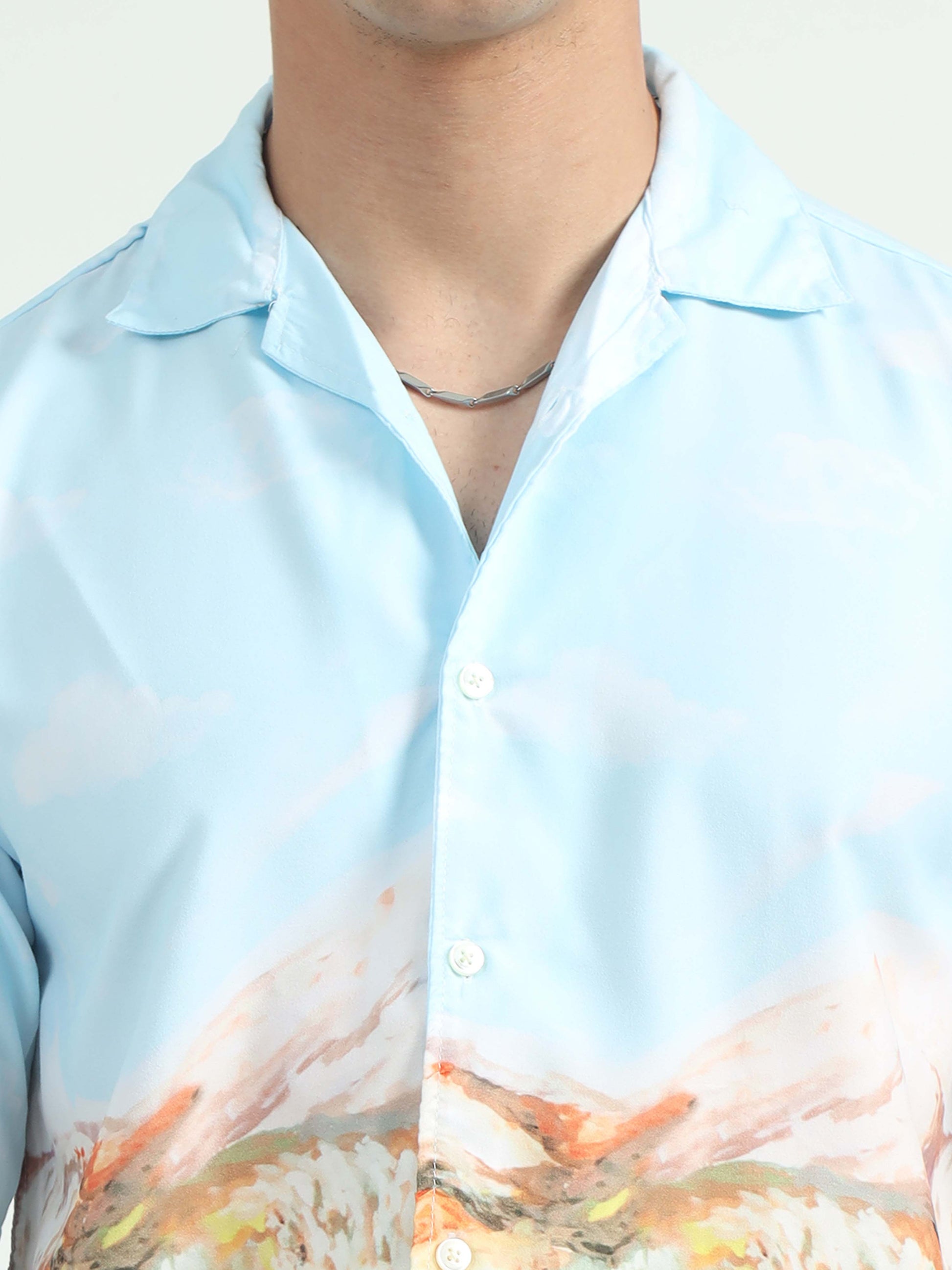 Abstract Terrain Shirt For Men