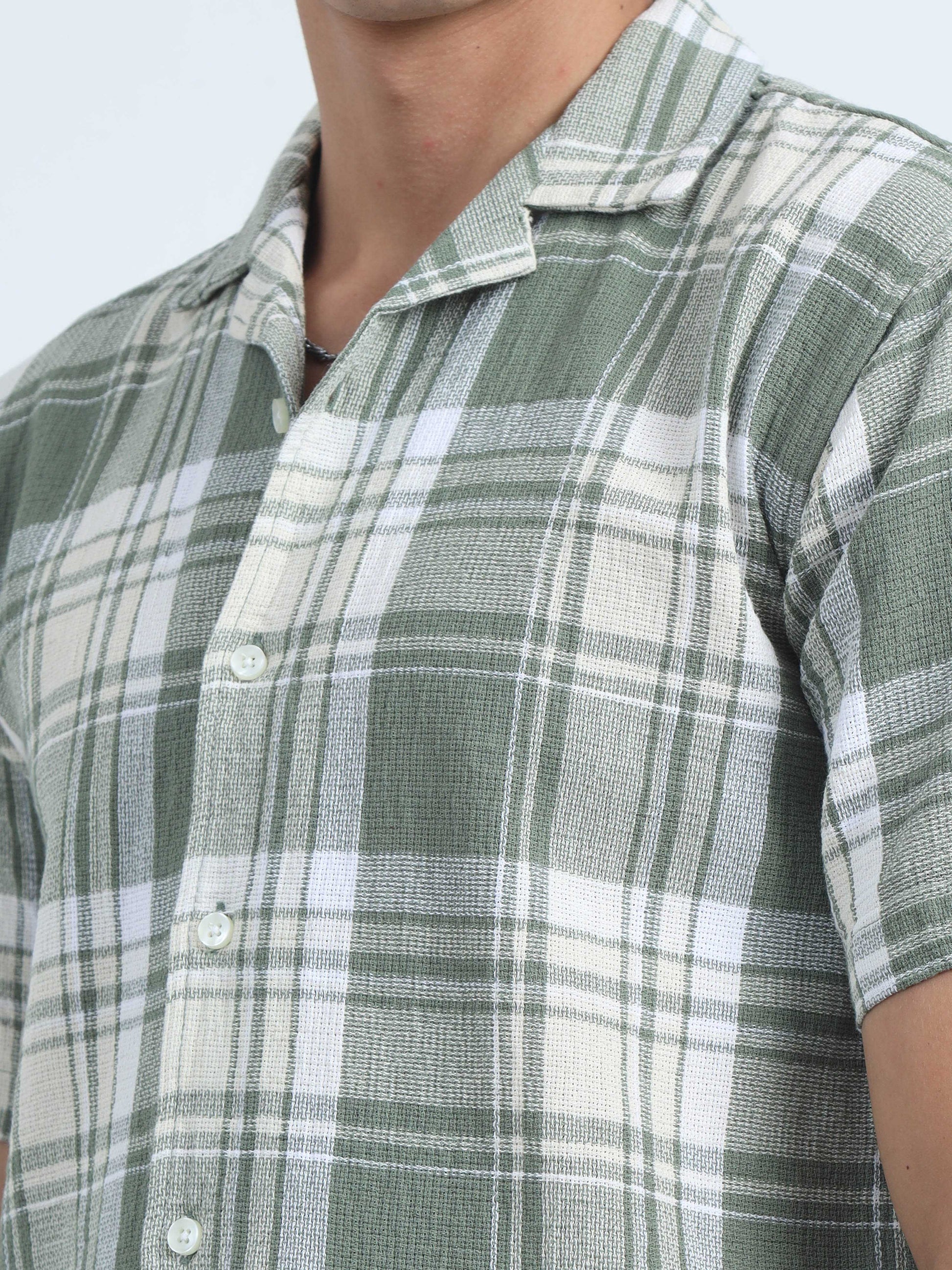 Jacquard Oversized Check Shirt For Men