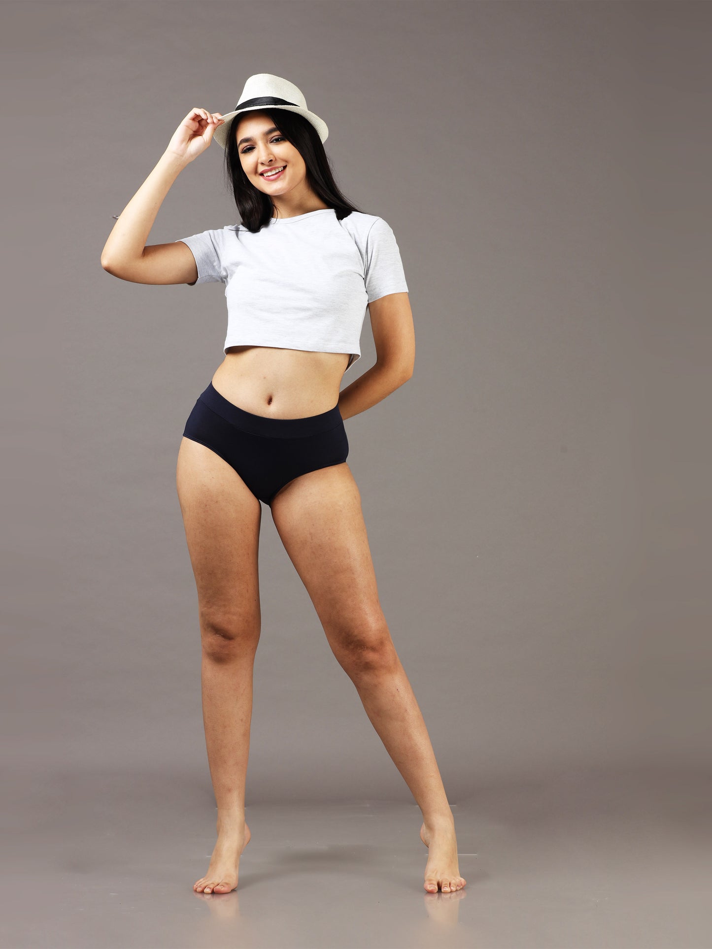 Arctic Black Hipster Underwear for Women