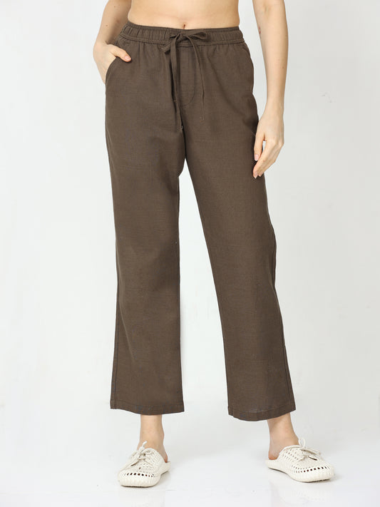 Fern Lazy Linen Trousers For Women