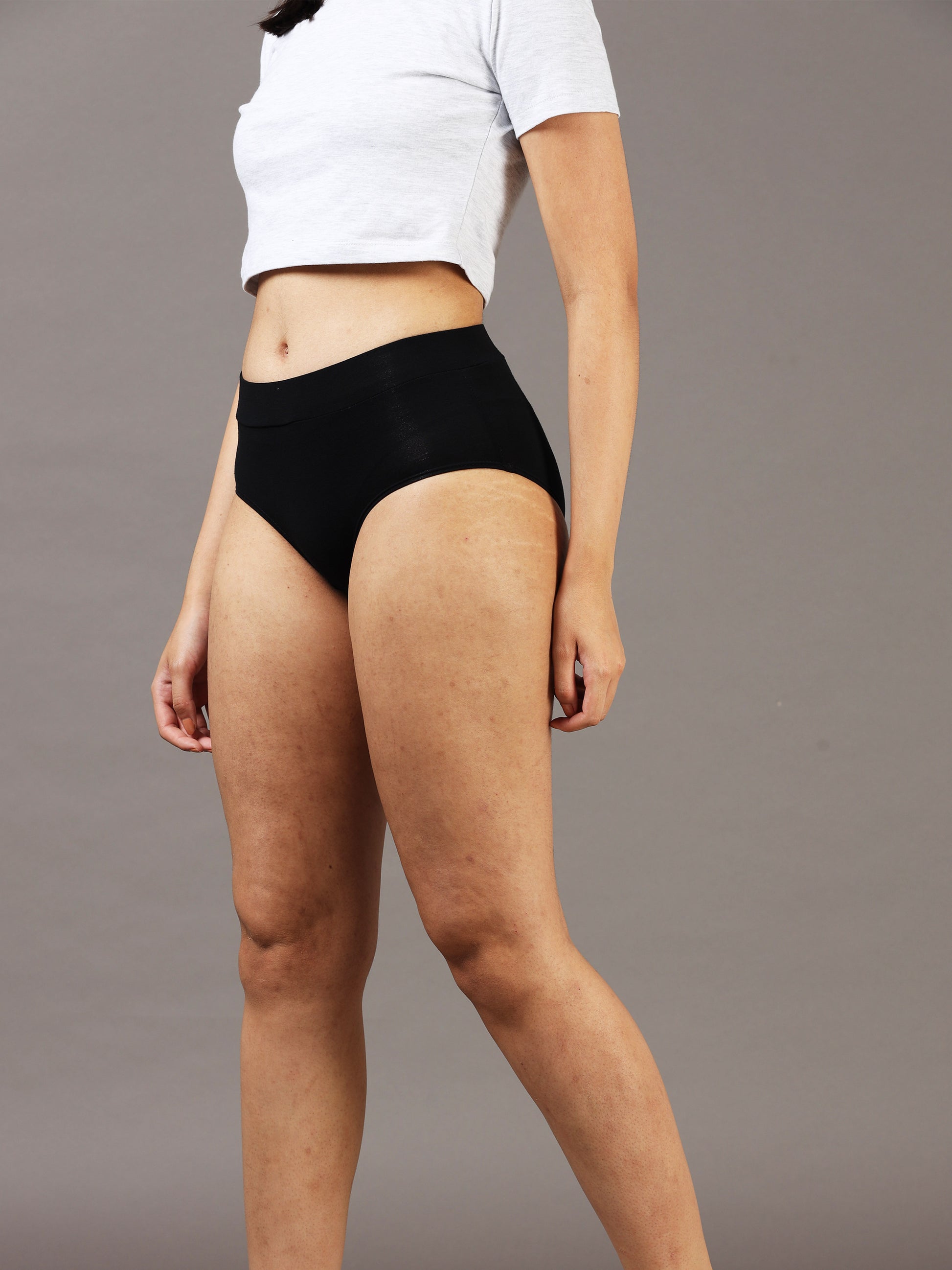 Midnight Black Hipster Panties  for Women