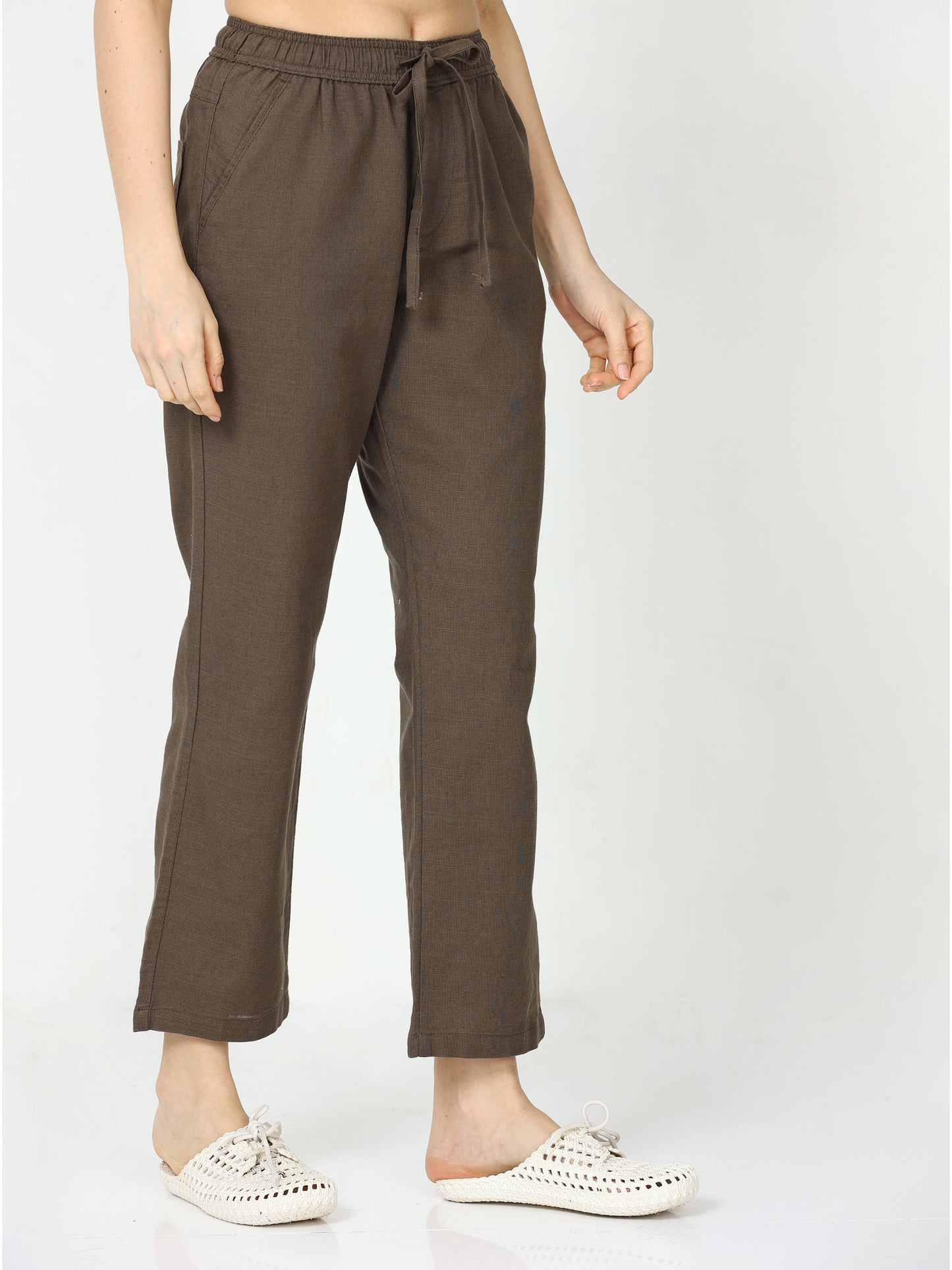 Fern Lazy Linen Trousers For Women