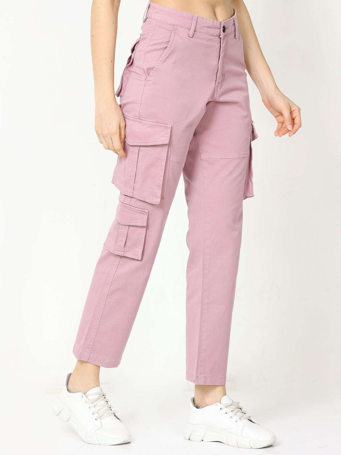 Vintage Lavender Cargo Pants For Women