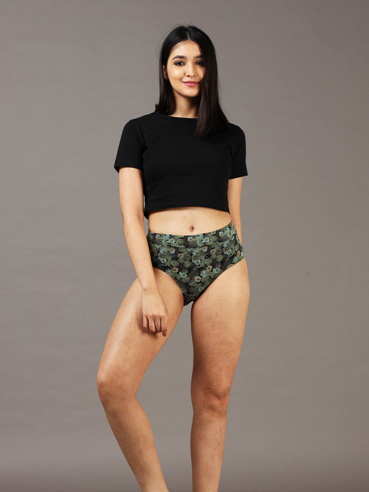 Midnight Bloom Hipster Panties for Women