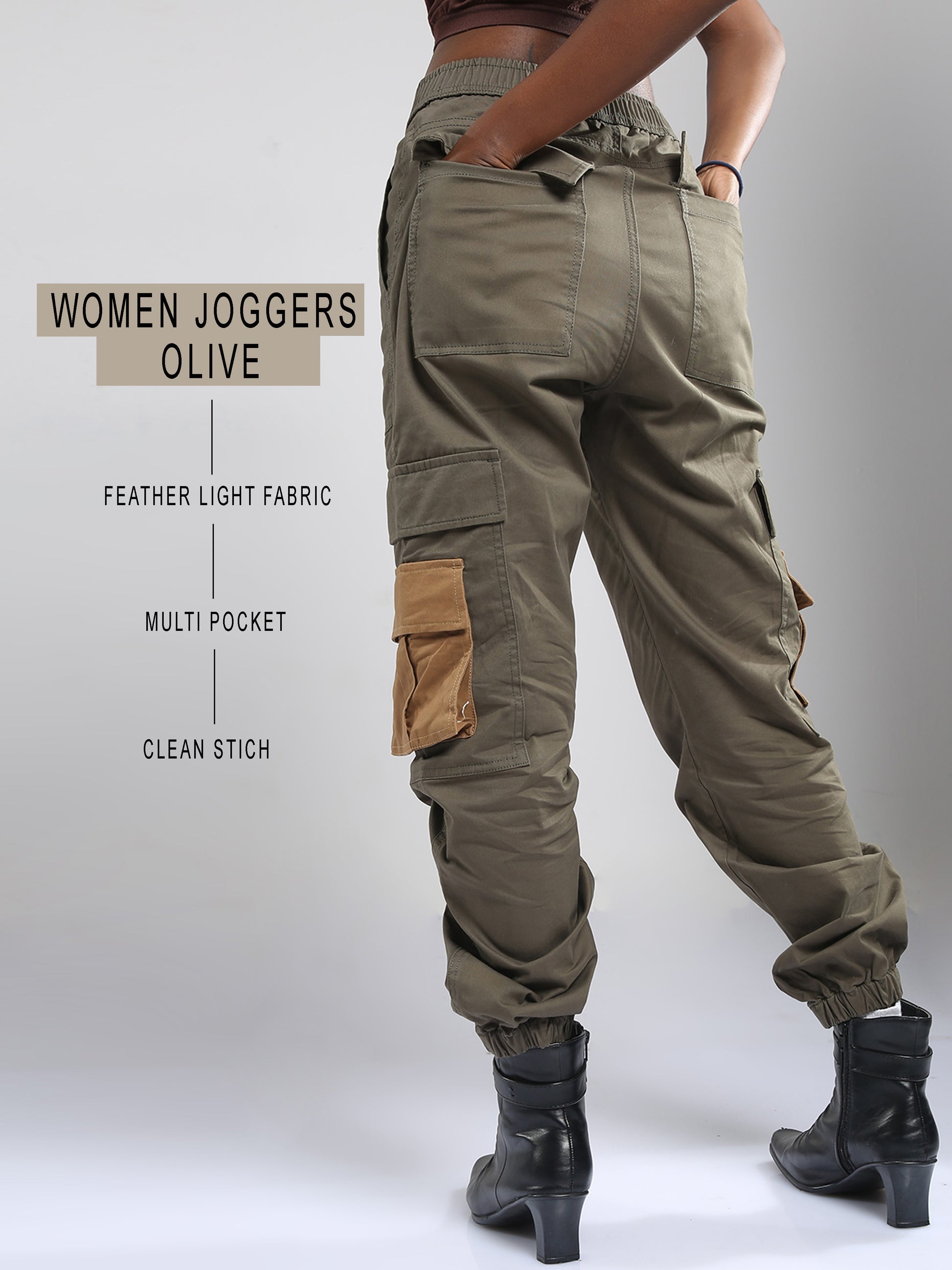 Olive Green Joggers Womens