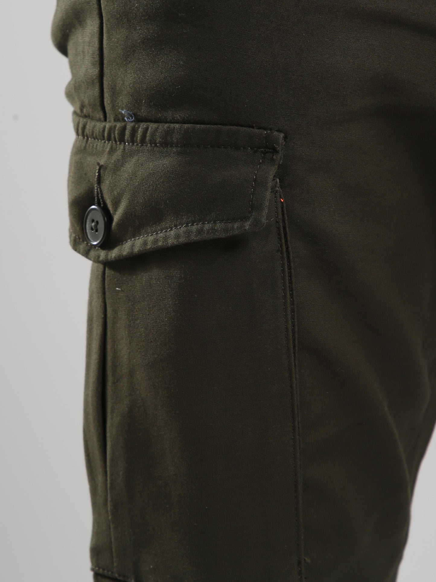 Olive Casual Utility Jogger Pants For Men