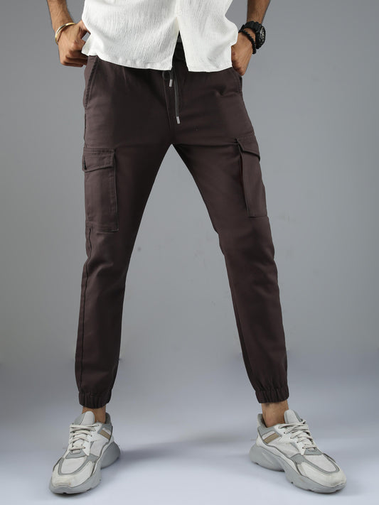 Coffee Casual Utility Cargo Jogger For Men