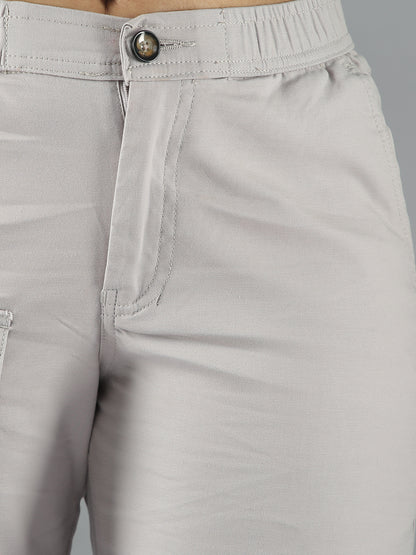 Light Grey Baggy Cargo Pants for Women