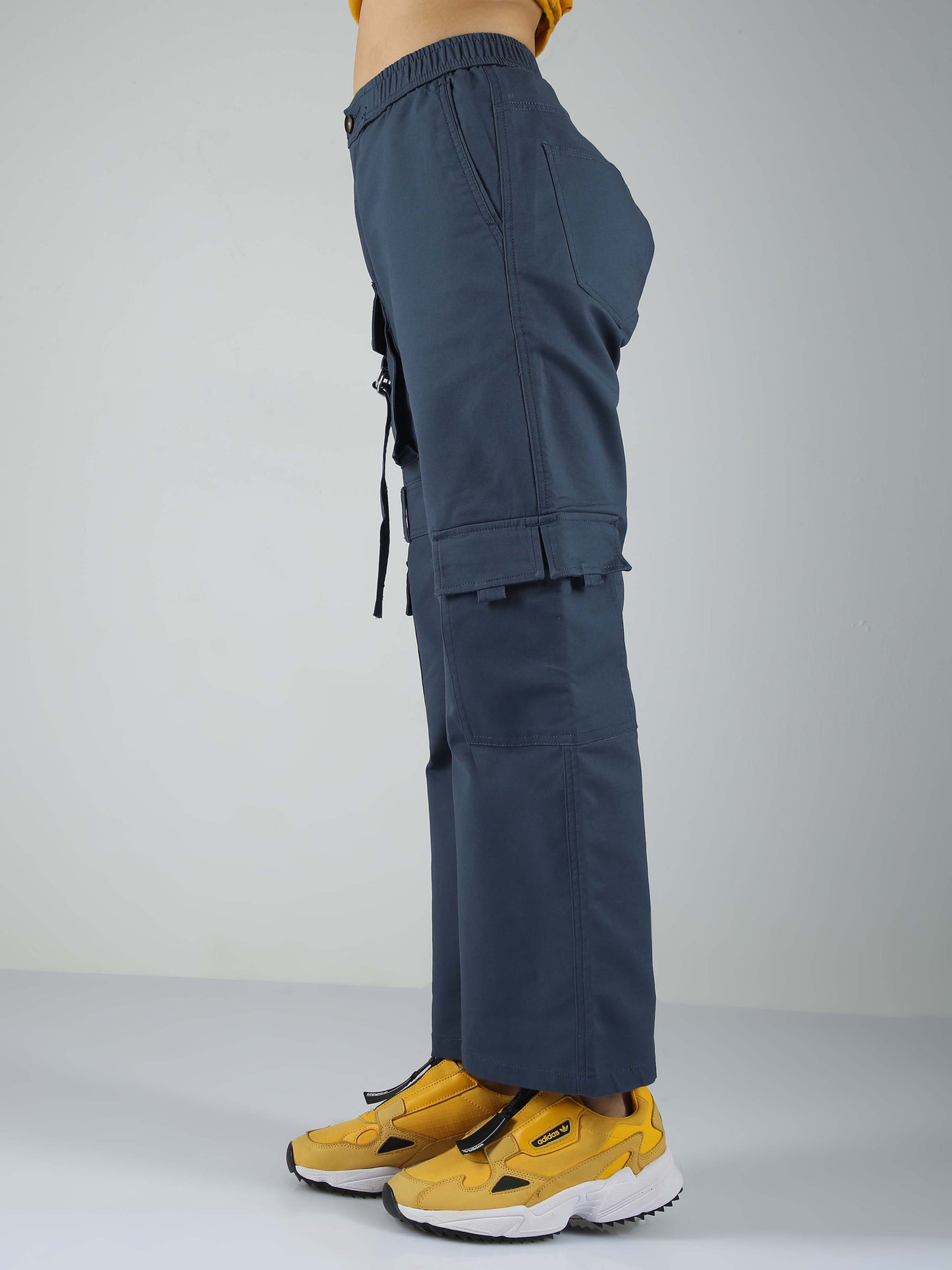 Aqua Baggy Cargo Pants For Womens