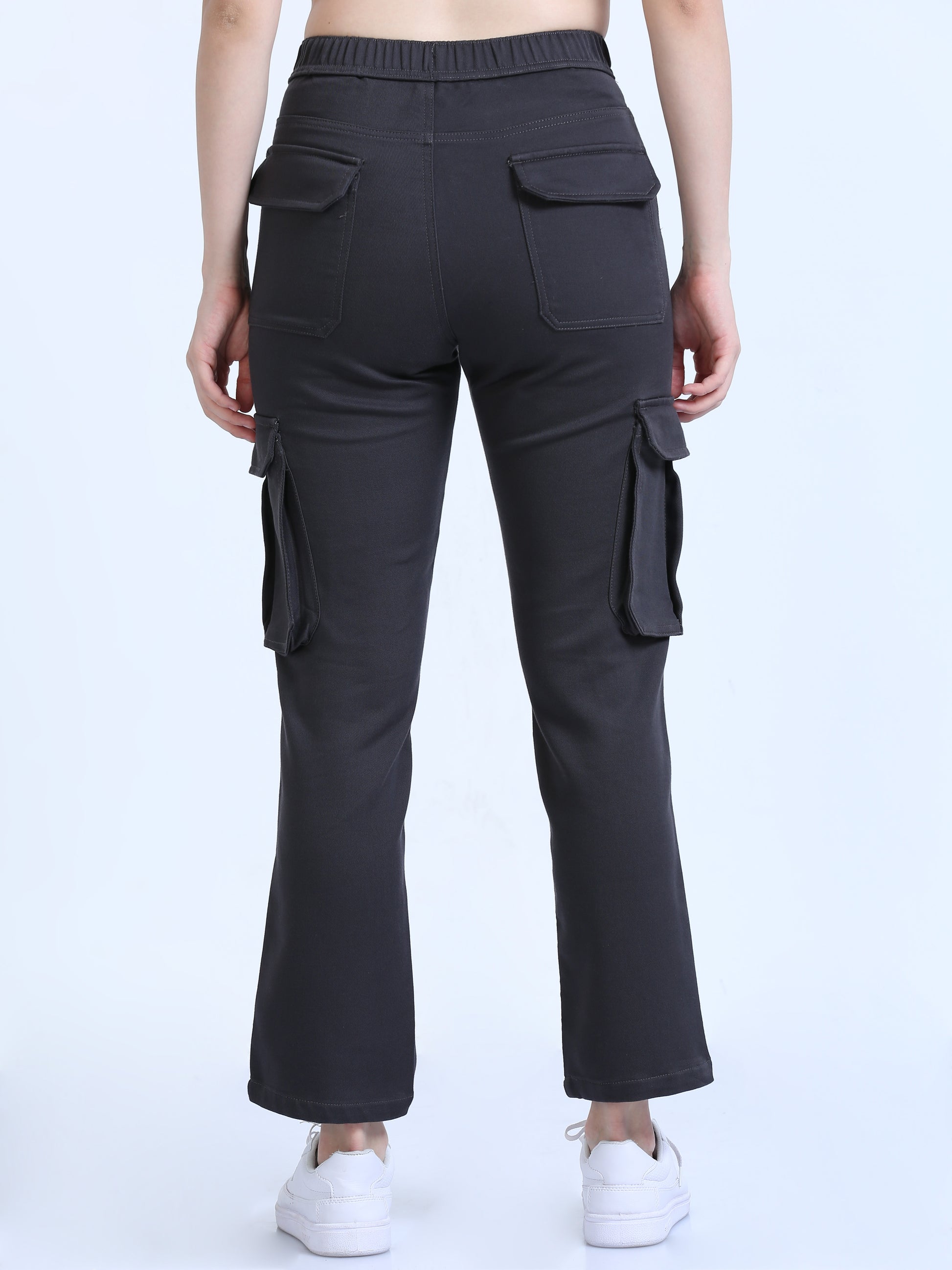 Grey La Belle Cargo Pants For Womens