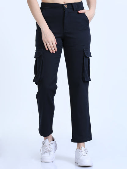 Navy Blue Cargo Pants Womens