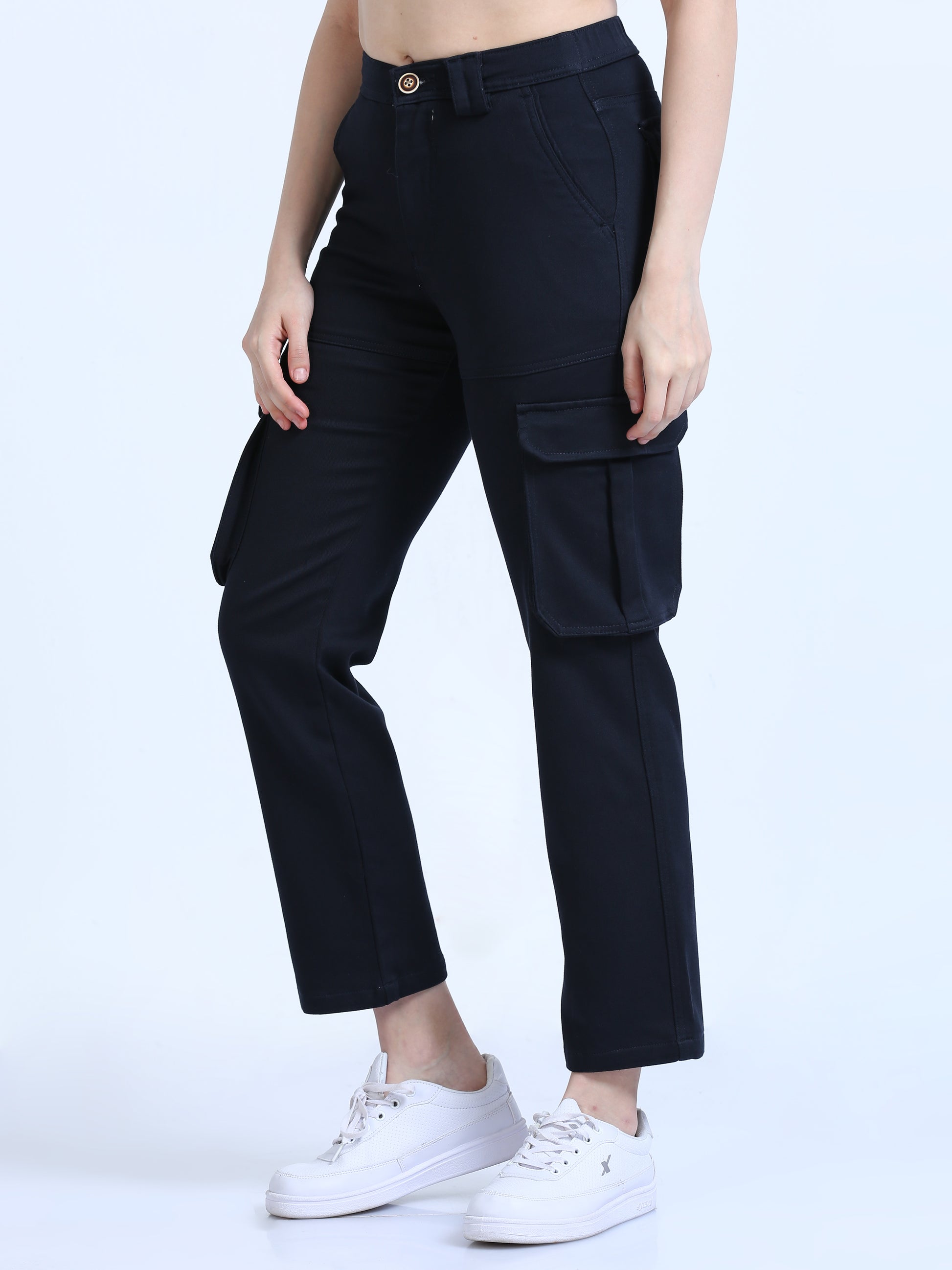 Navy Blue La Belle Cargo Pants For Womens