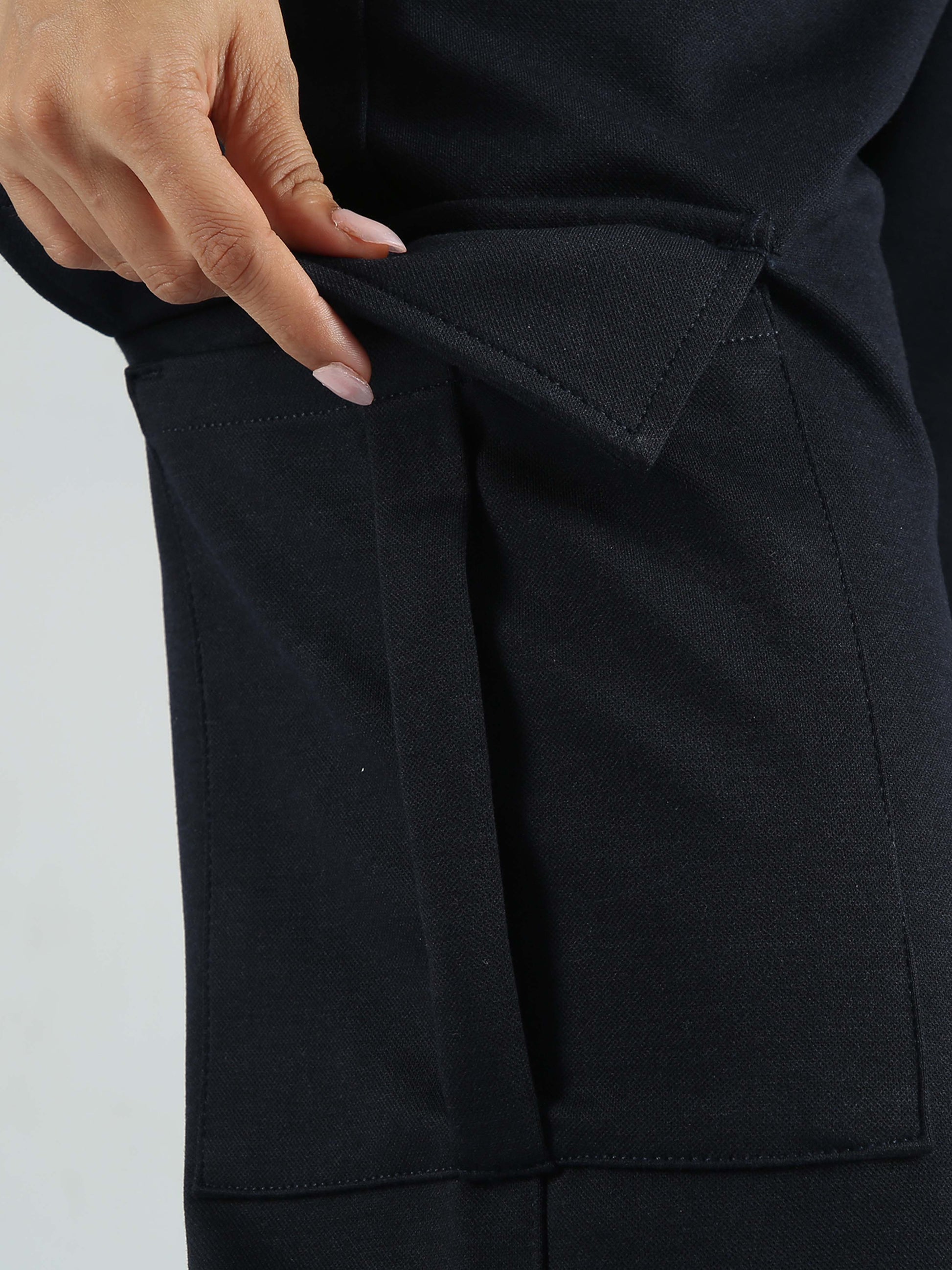 Navy Straight Pant For Women