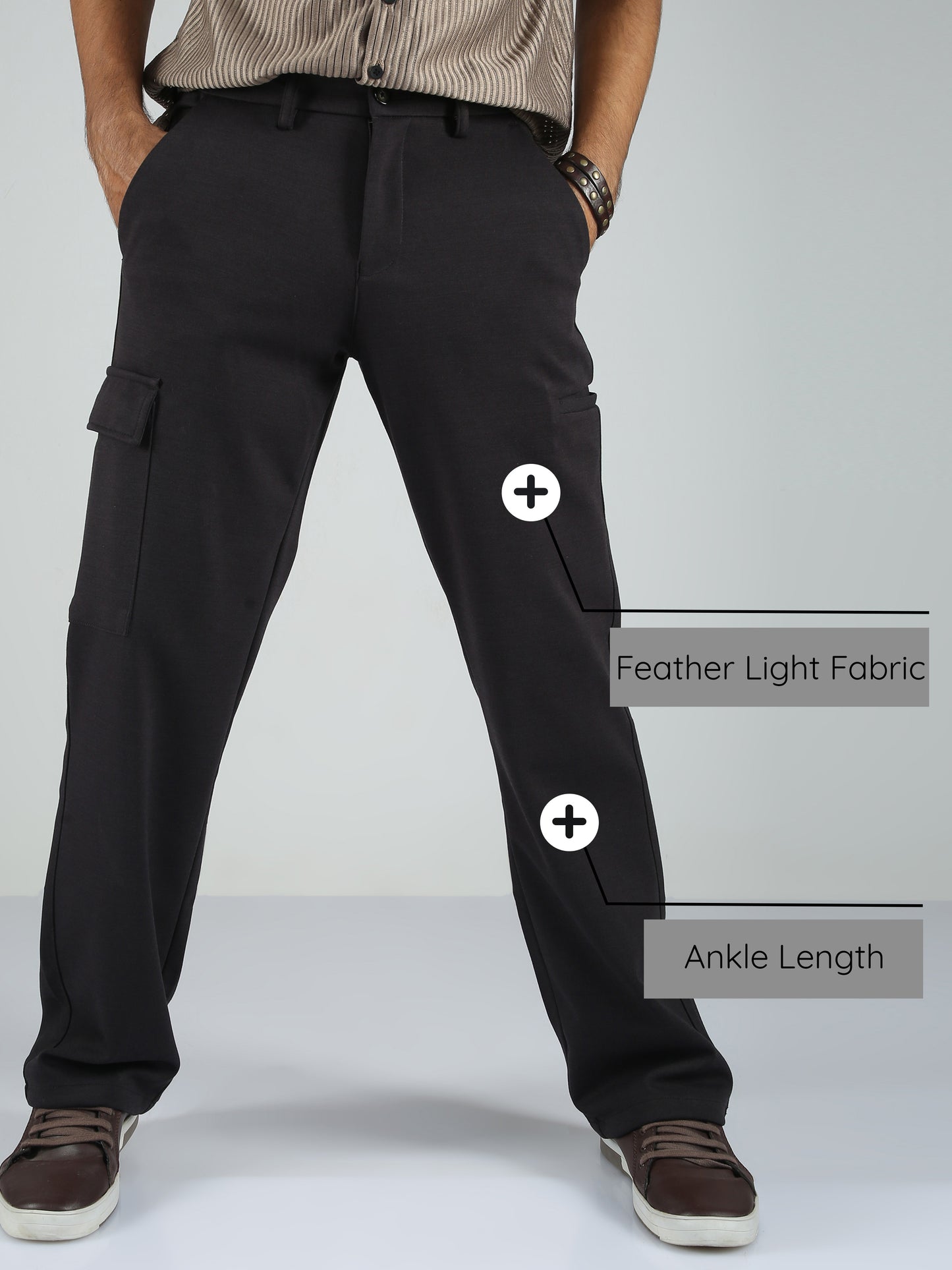 Black Straight Pants For Men