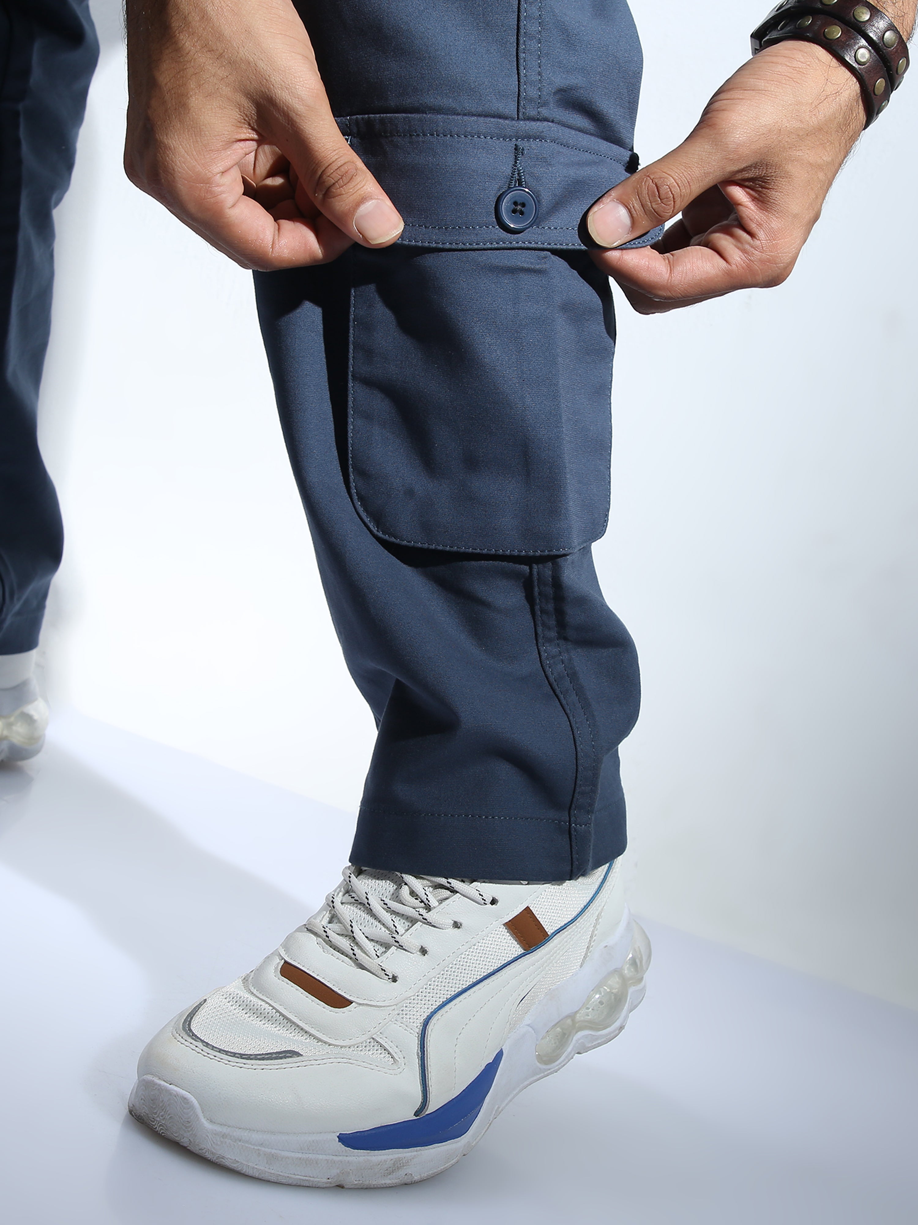Buy Navy Blue Stretch Six Pocket Cargo Pants: Ultimate Style for Everyday  Adventures! – Dvilla