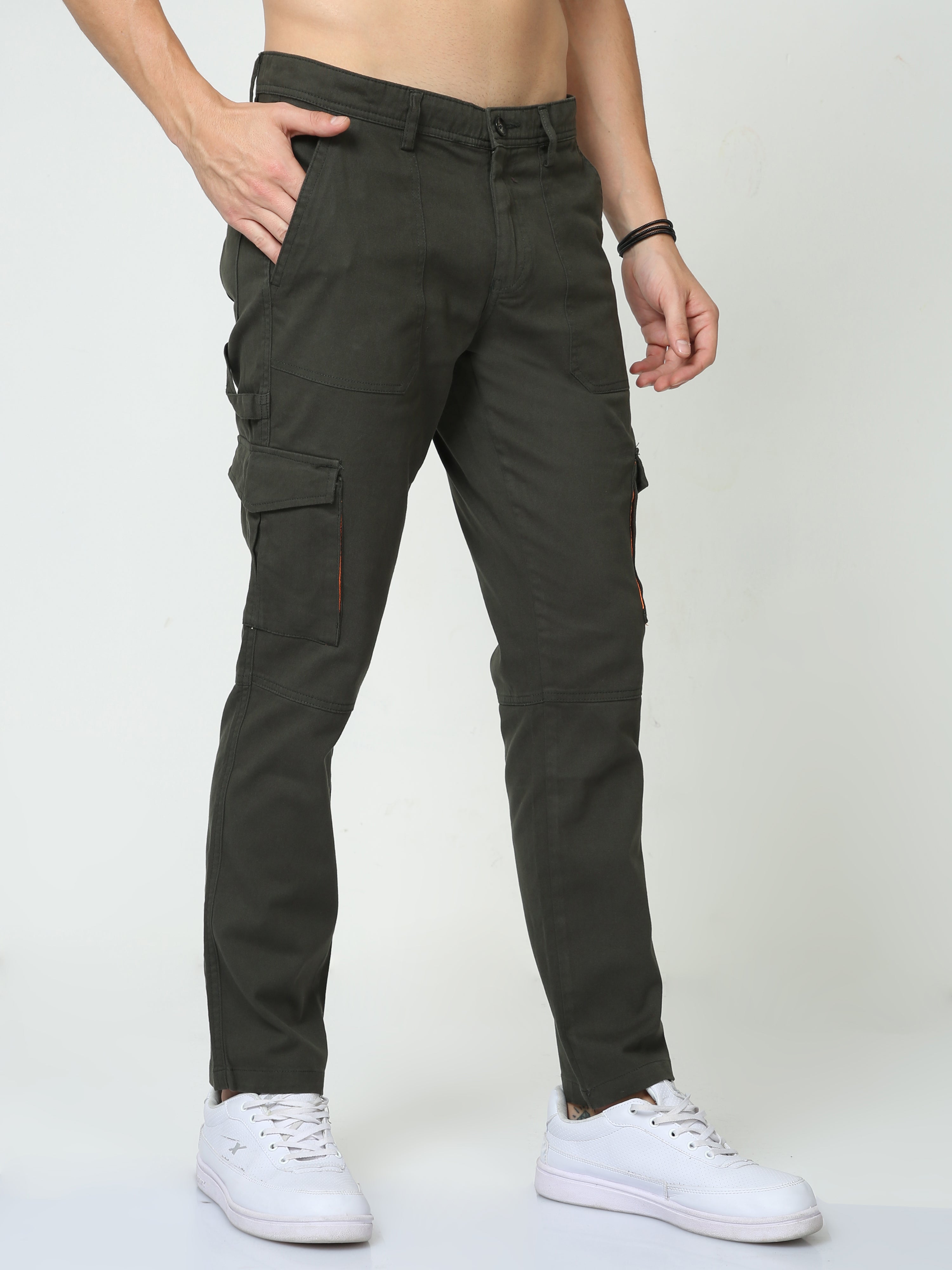 Plain Men Olive Cargo Pant, Loose Fit at Rs 315/piece in Kolkata | ID:  2850396012673