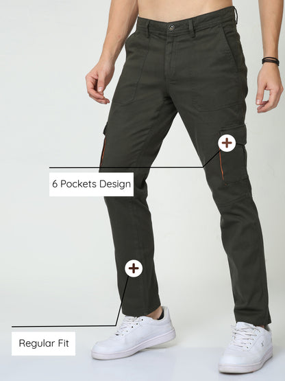 Men Classic Olive Cargo Pants