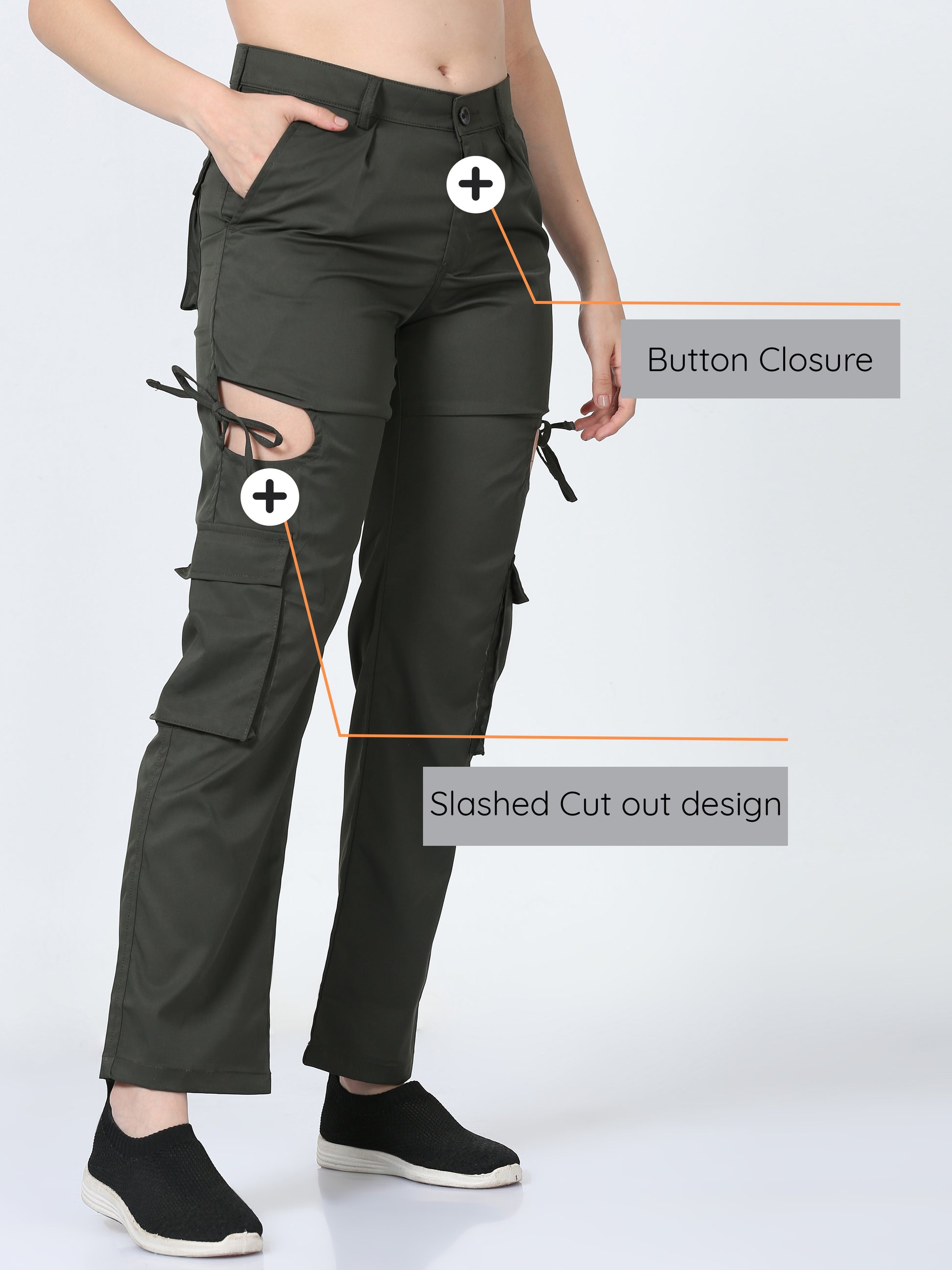 Olive Green Cargo Pants Womens