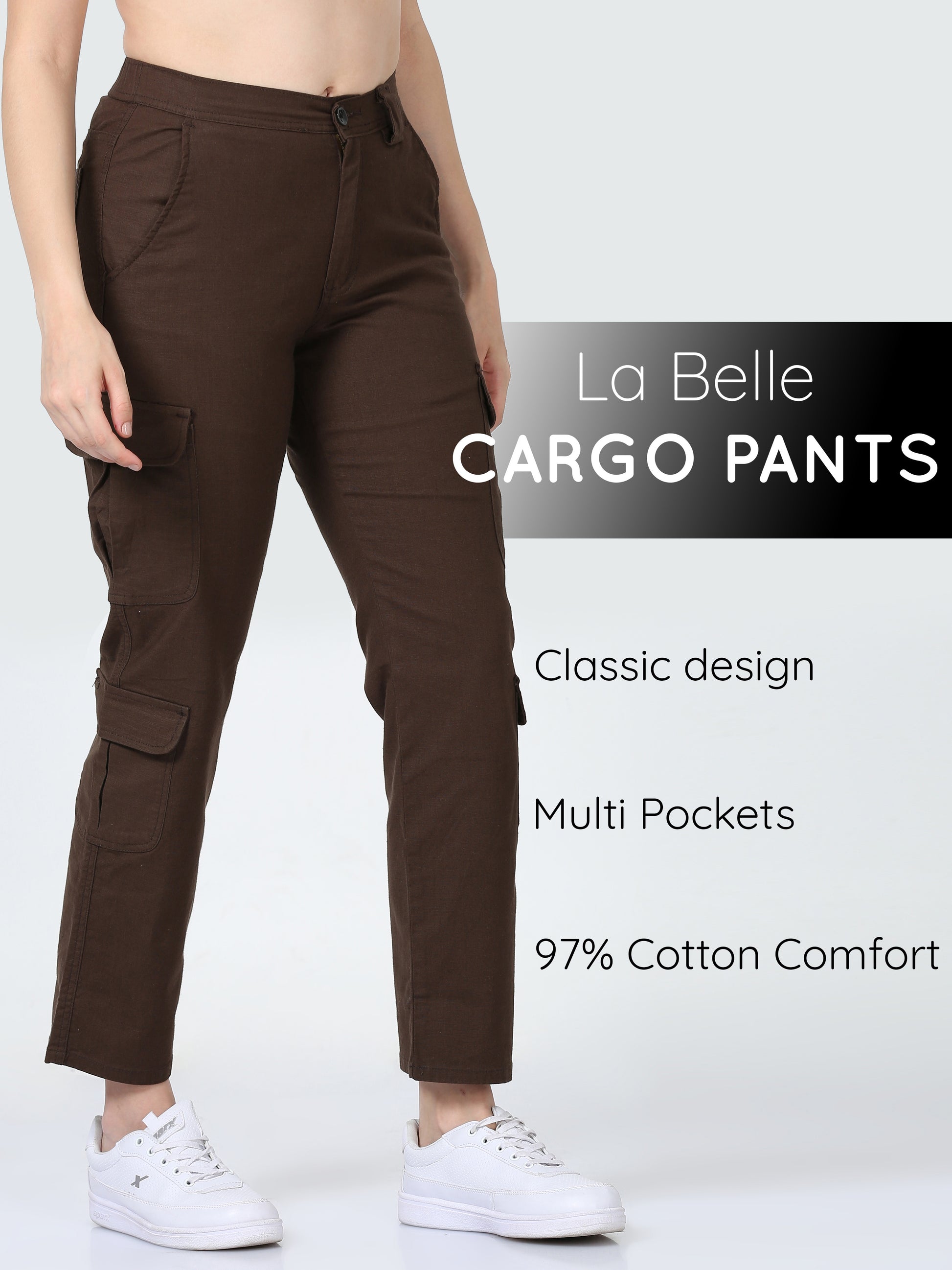 Brown Cargo Pants Womens