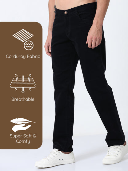 Corduroy Navy Blue Trousers Mens