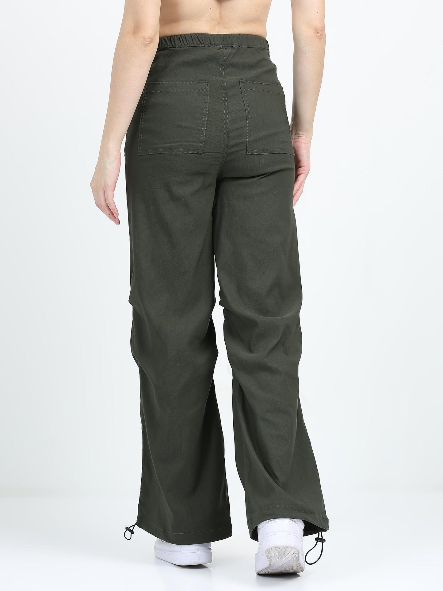 Women Parachute Trouser-Olive