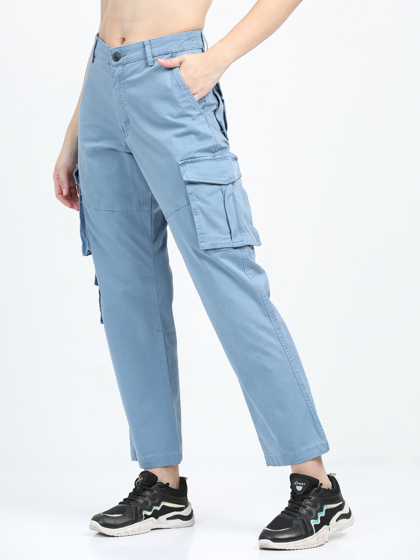 Vintage Blue Cargo Pants For Womens